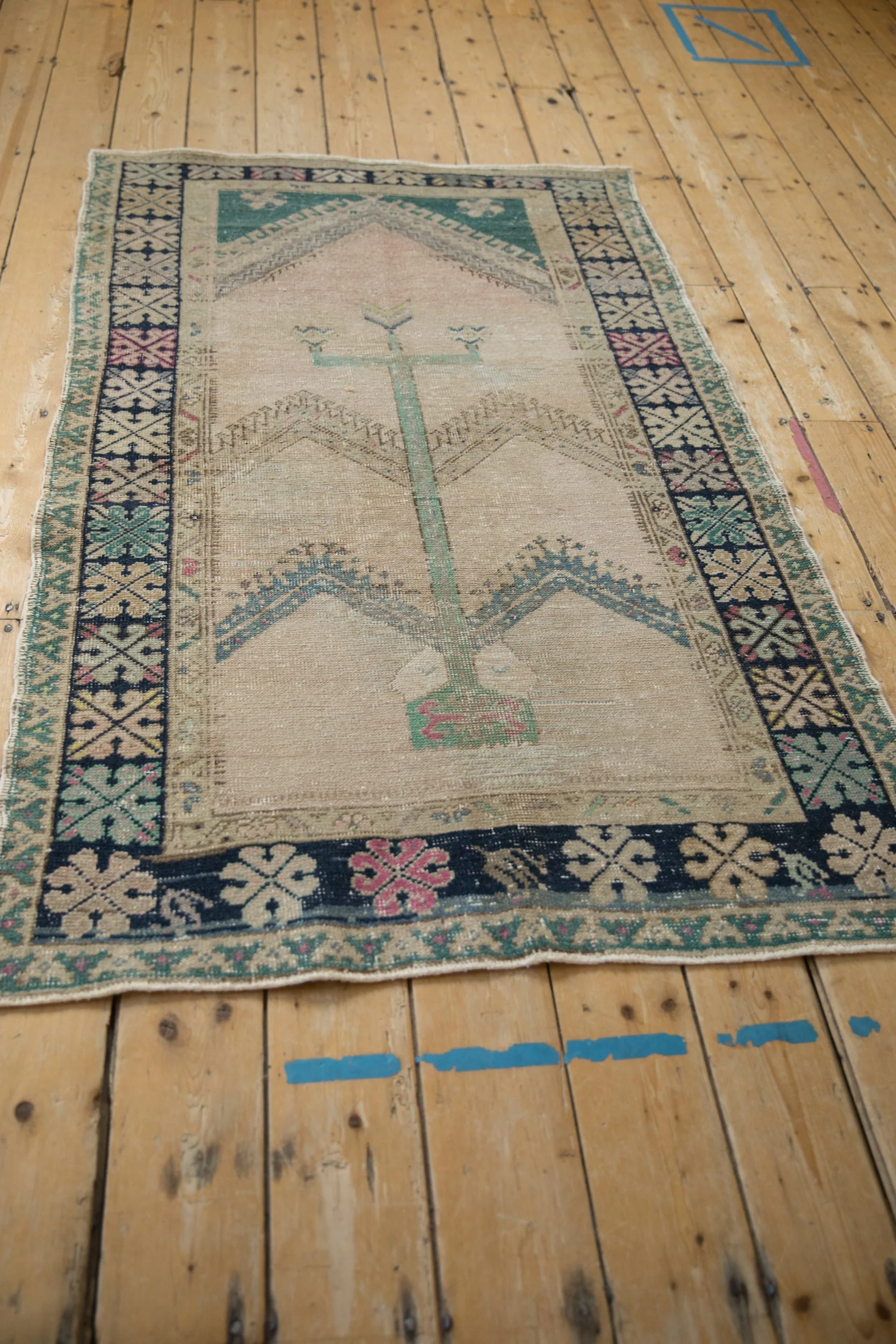 3.5x6 Vintage Distressed Oushak Rug - Image 6