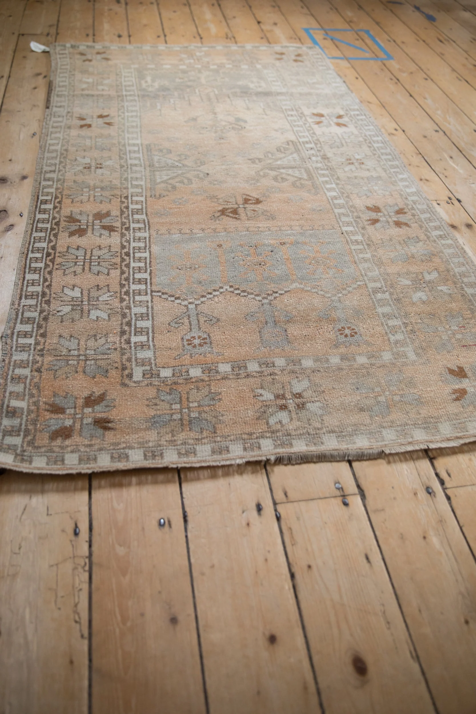 3.5x6 Vintage Distressed Oushak Rug - Image 7