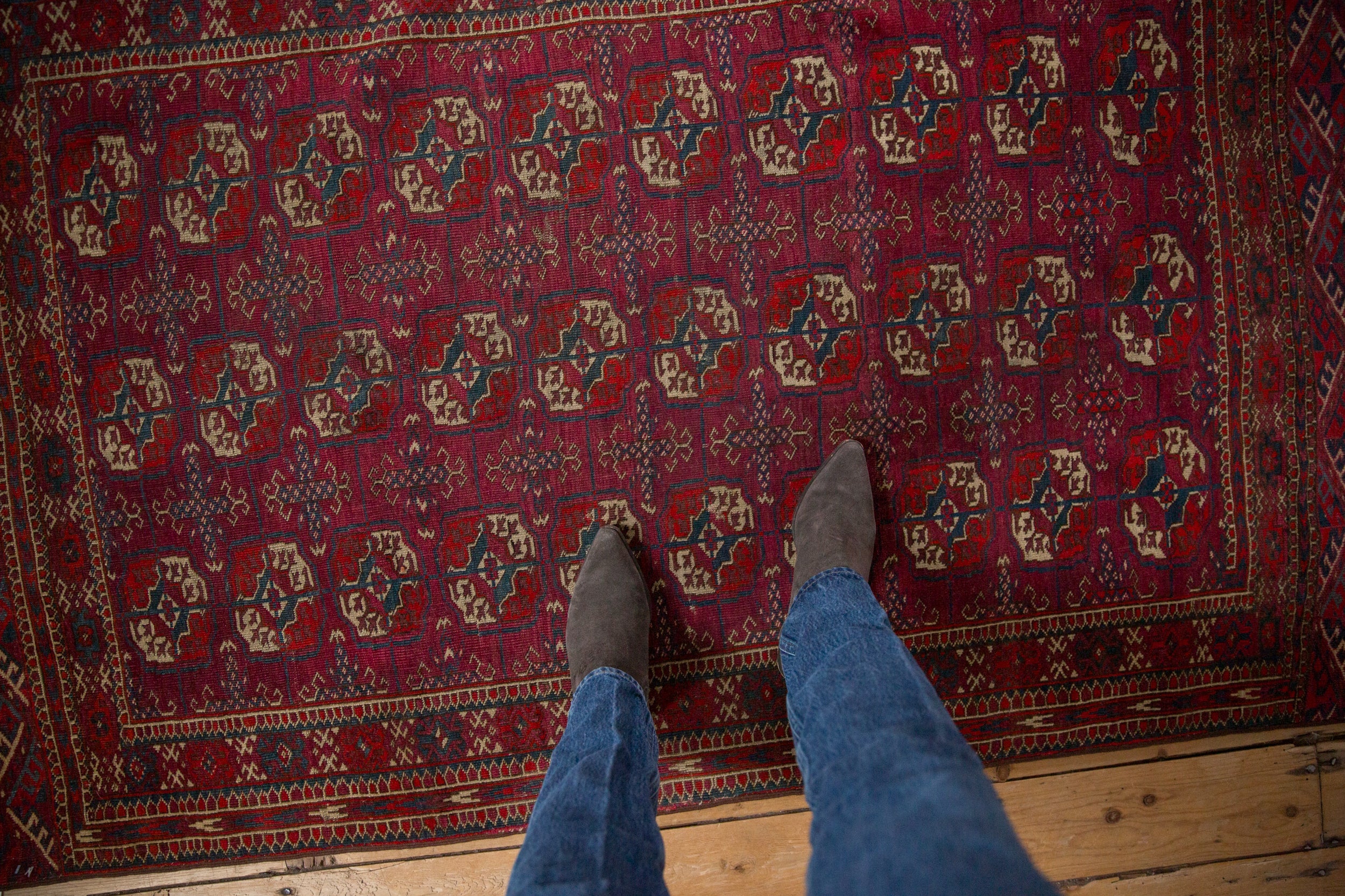 3.5x6 Vintage Tekke Rug - Image 2