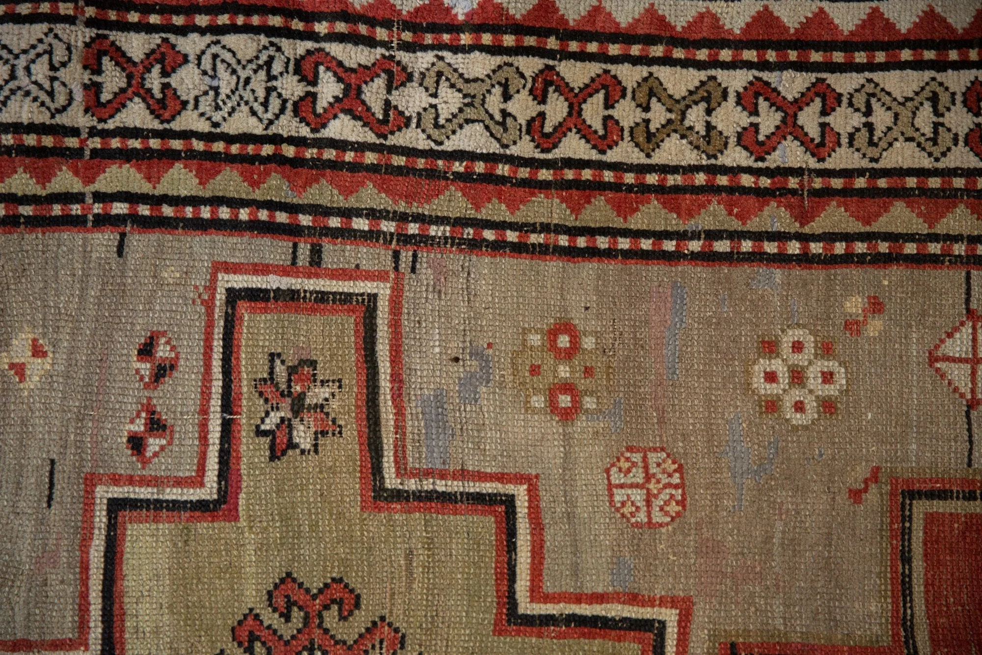 3.5x7.5 Vintage Caucasian Rug Runner - Image 12