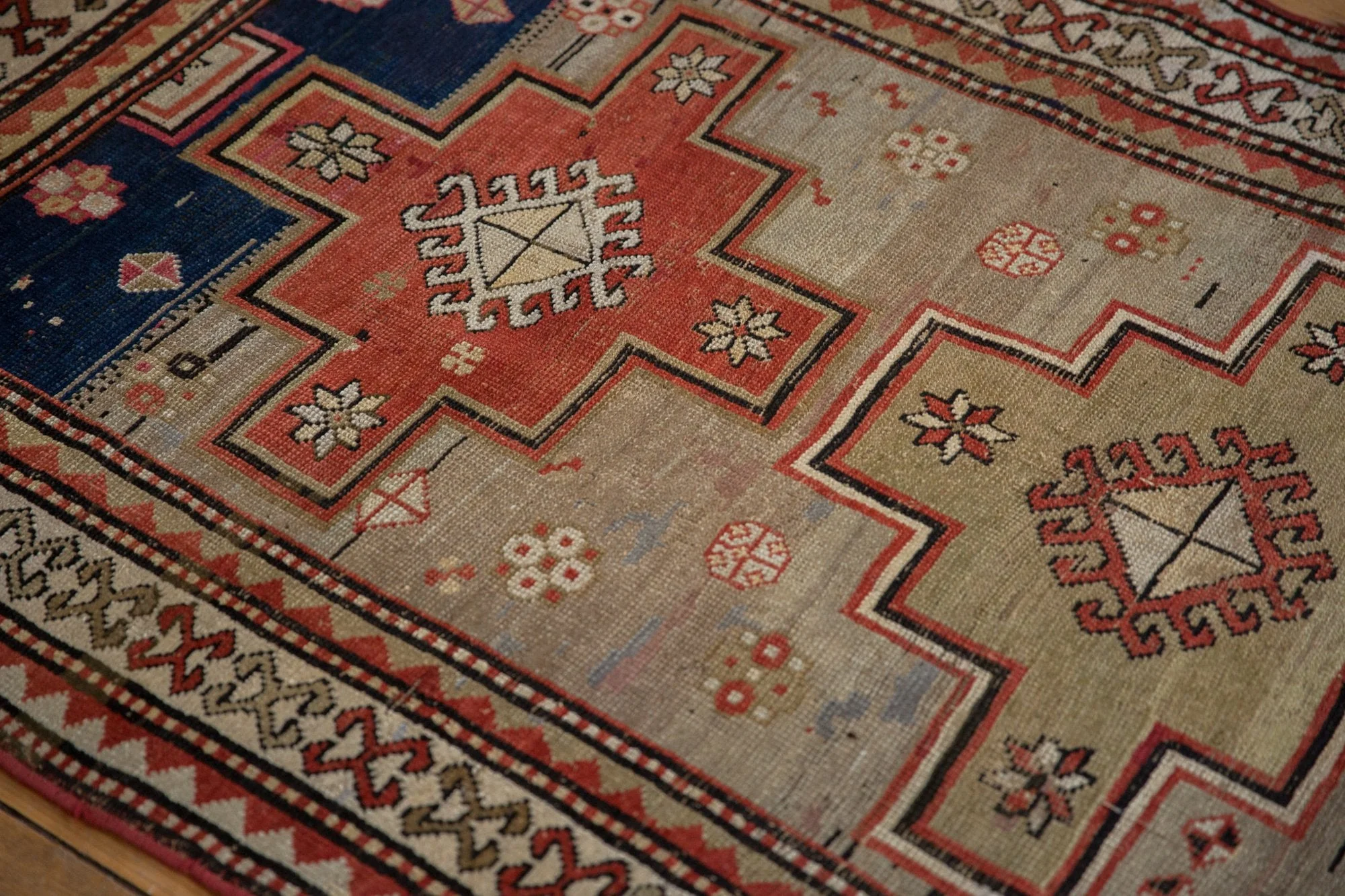 3.5x7.5 Vintage Caucasian Rug Runner - Image 6