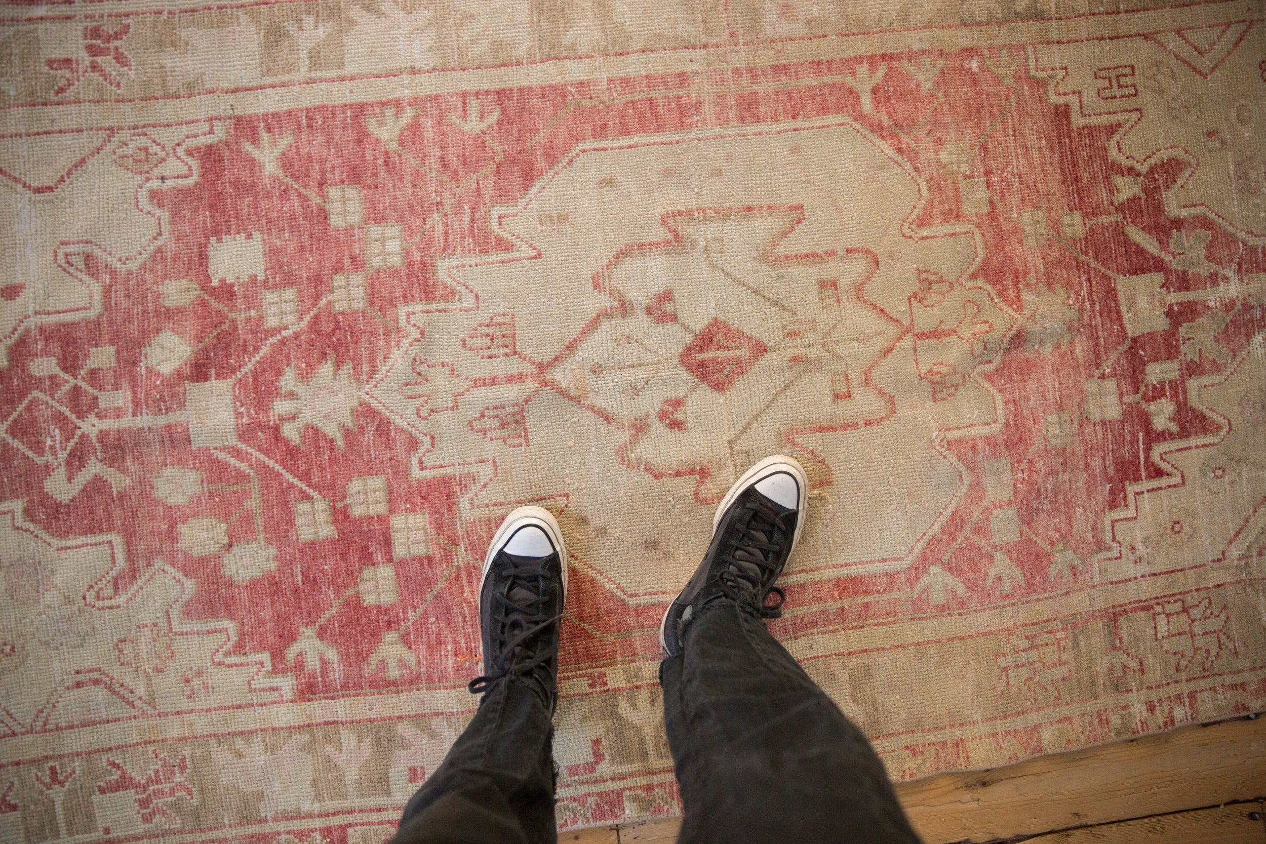 3.5x7 Vintage Distressed Oushak Rug Runner - Image 2