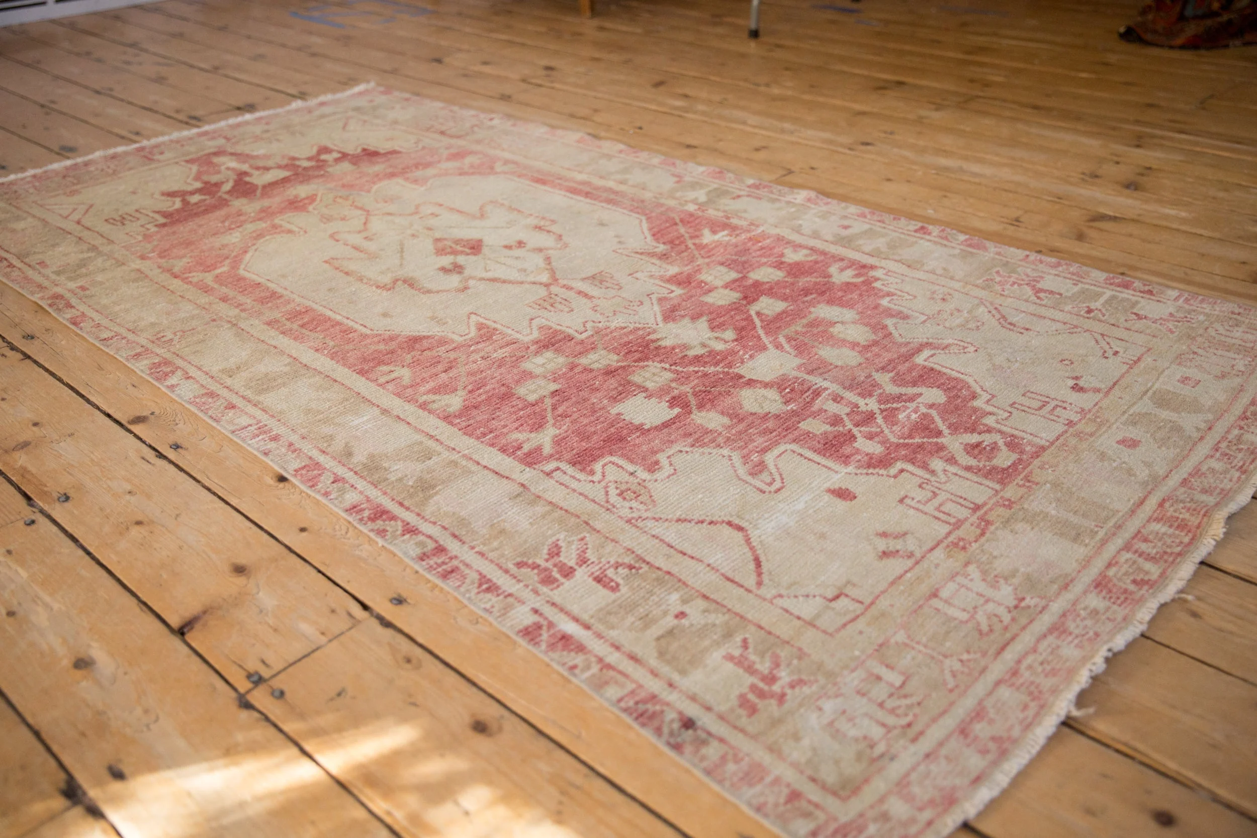 3.5x7 Vintage Distressed Oushak Rug Runner - Image 4