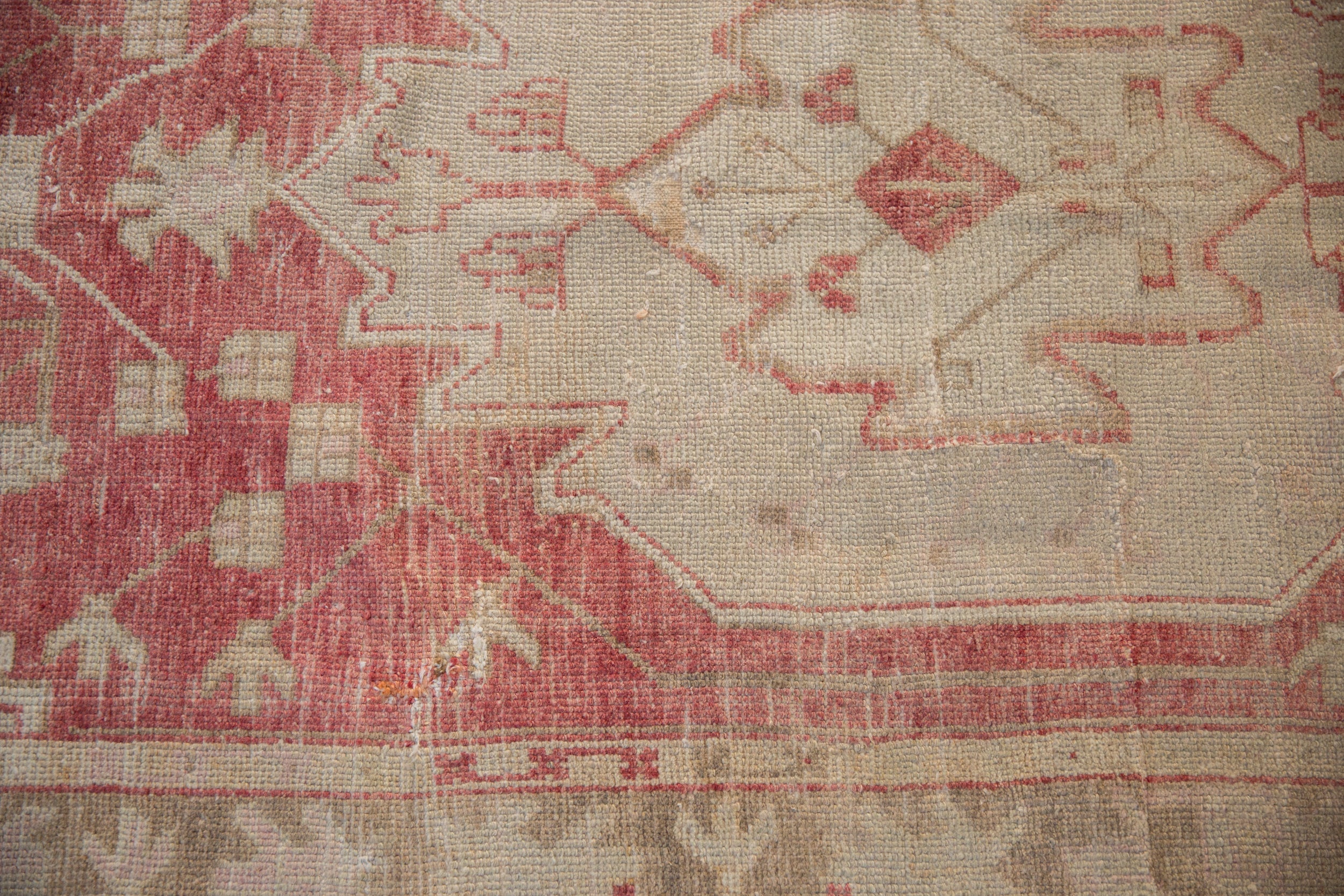 3.5x7 Vintage Distressed Oushak Rug Runner - Image 7