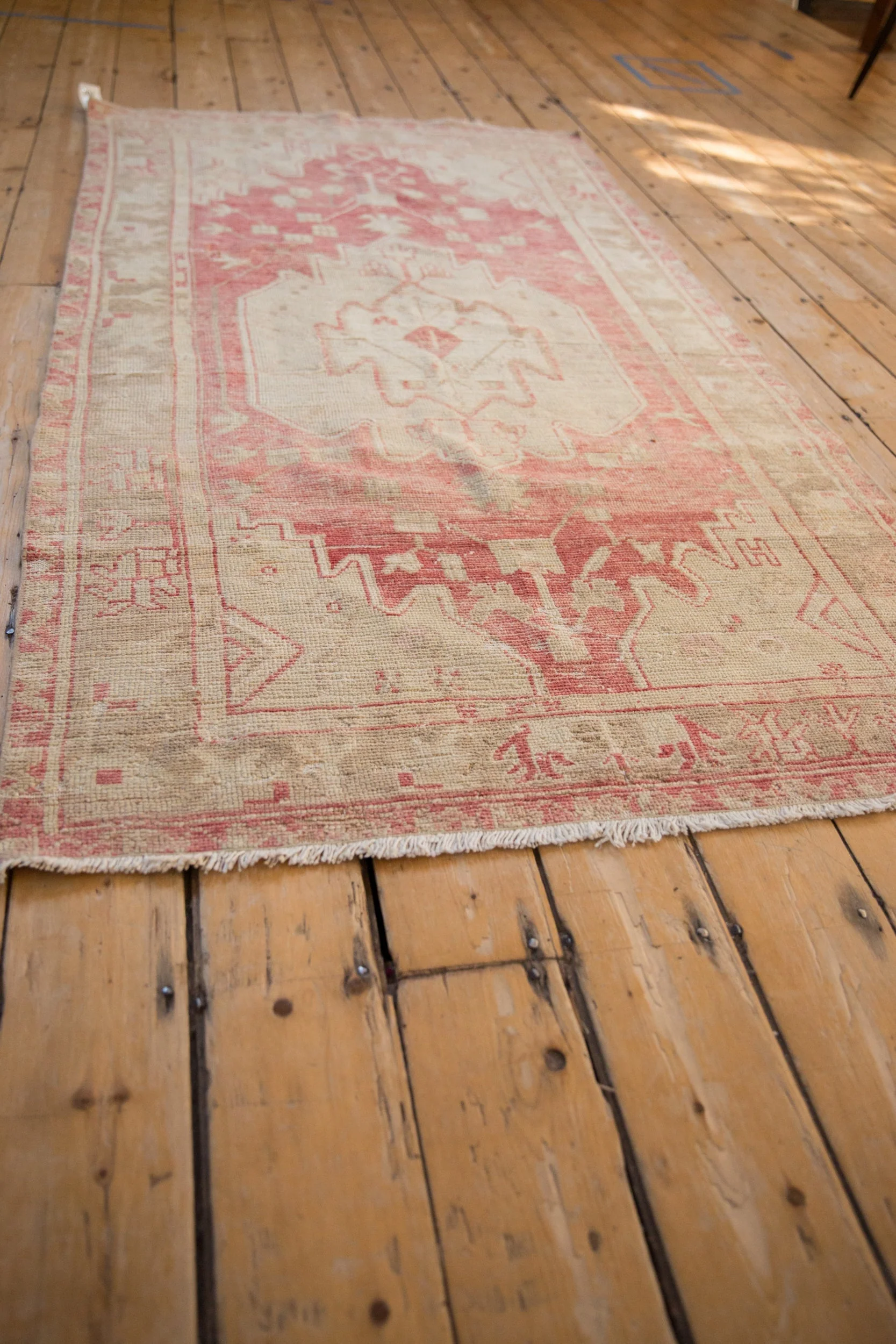 3.5x7 Vintage Distressed Oushak Rug Runner - Image 8