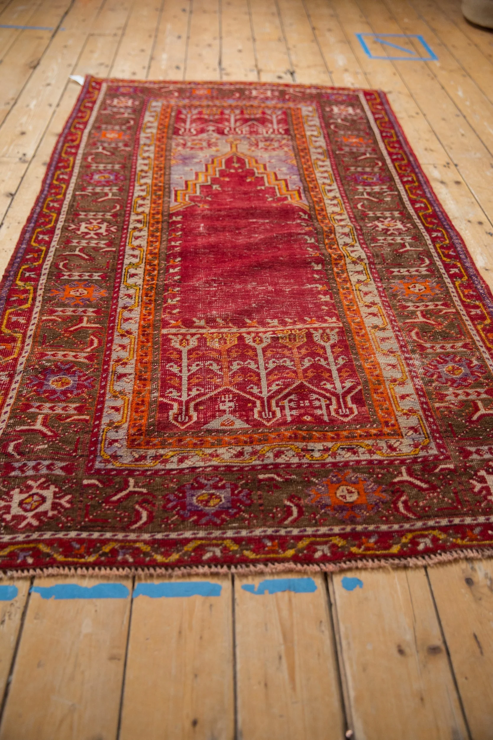 3.5x7 Vintage Ghiordes Rug Runner - Image 5