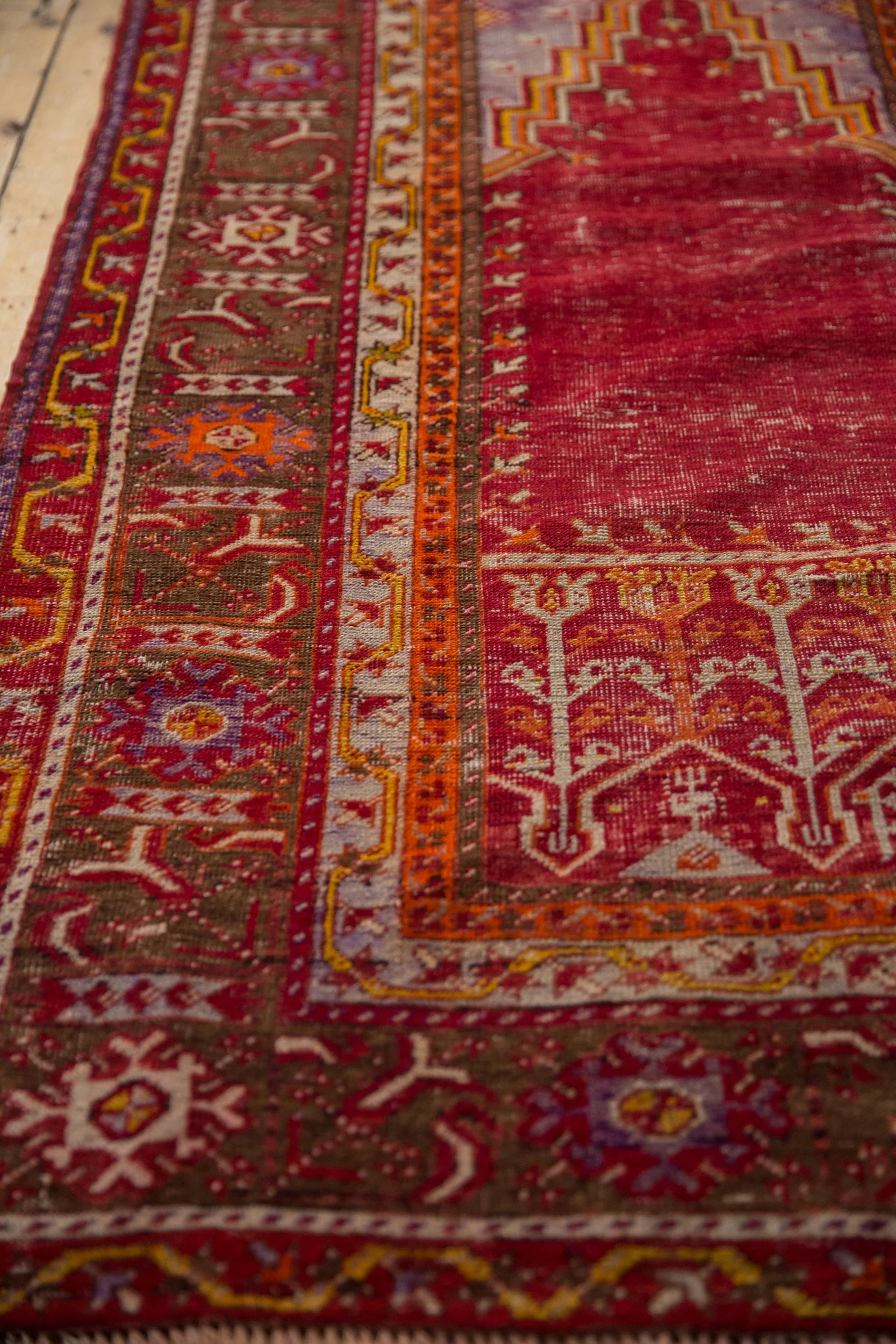 3.5x7 Vintage Ghiordes Rug Runner - Image 6