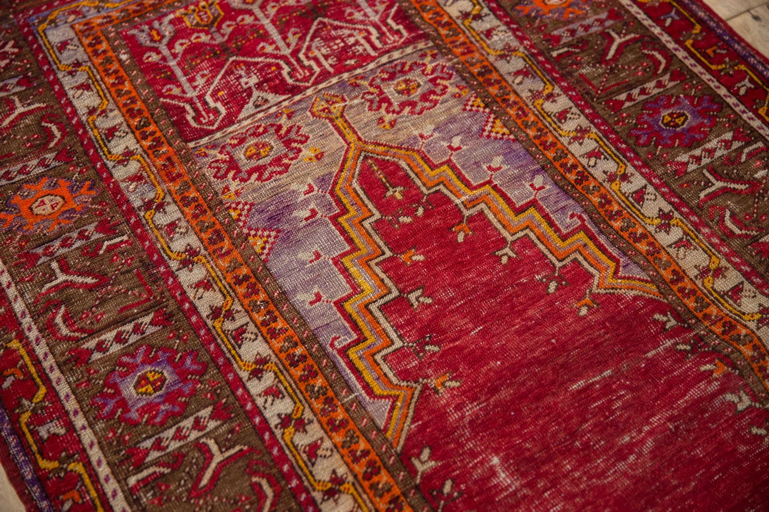 3.5x7 Vintage Ghiordes Rug Runner - Image 7