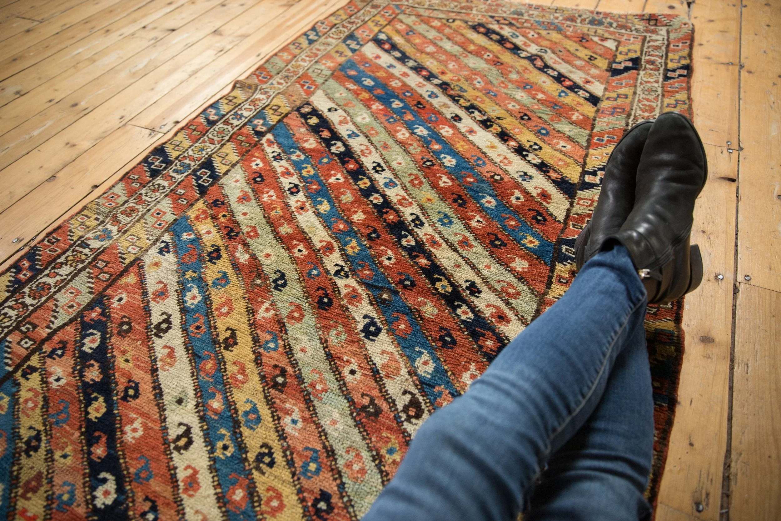 3.5x8.5 Antique Kurdish Rug Runner - Image 2