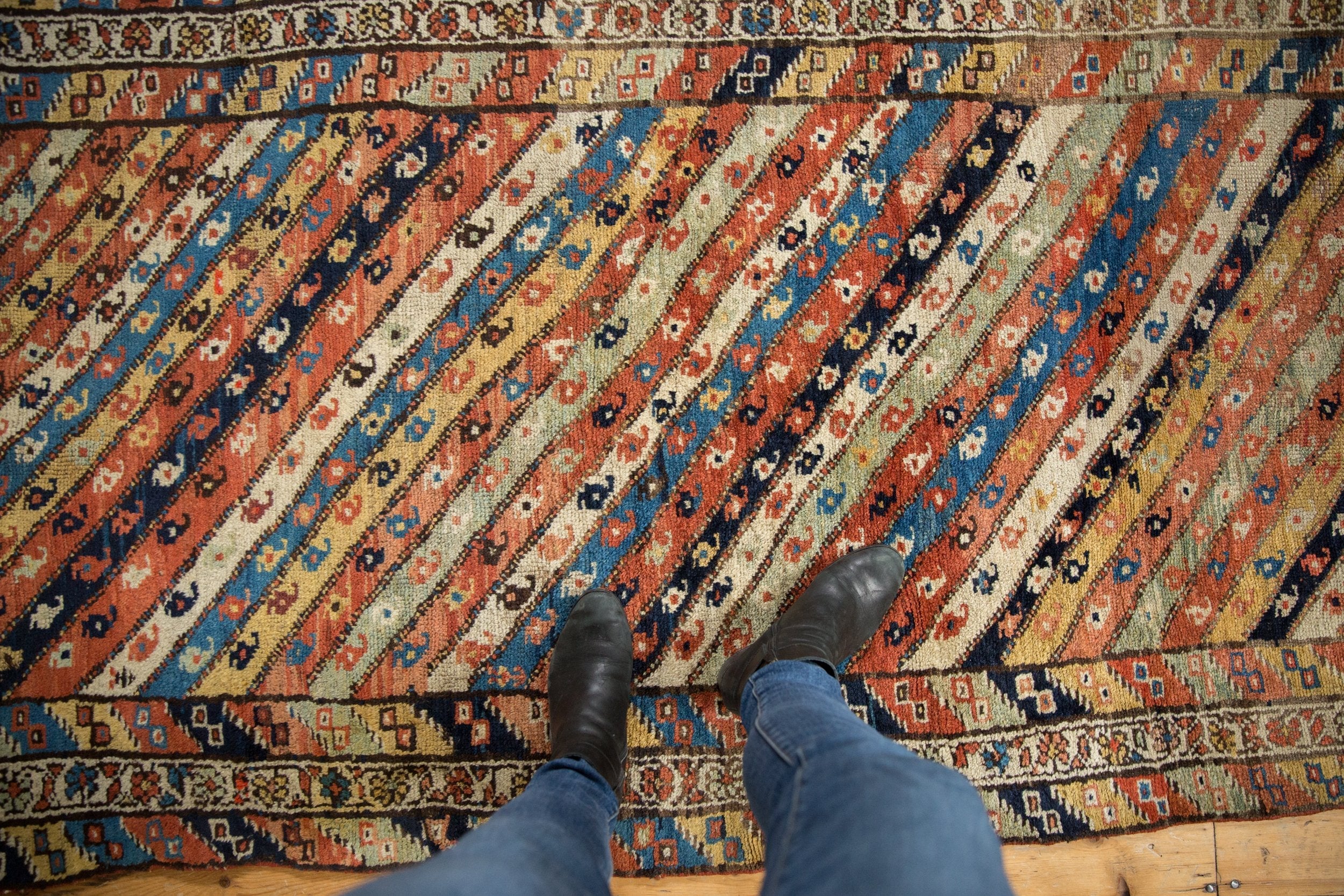 3.5x8.5 Antique Kurdish Rug Runner - Image 4