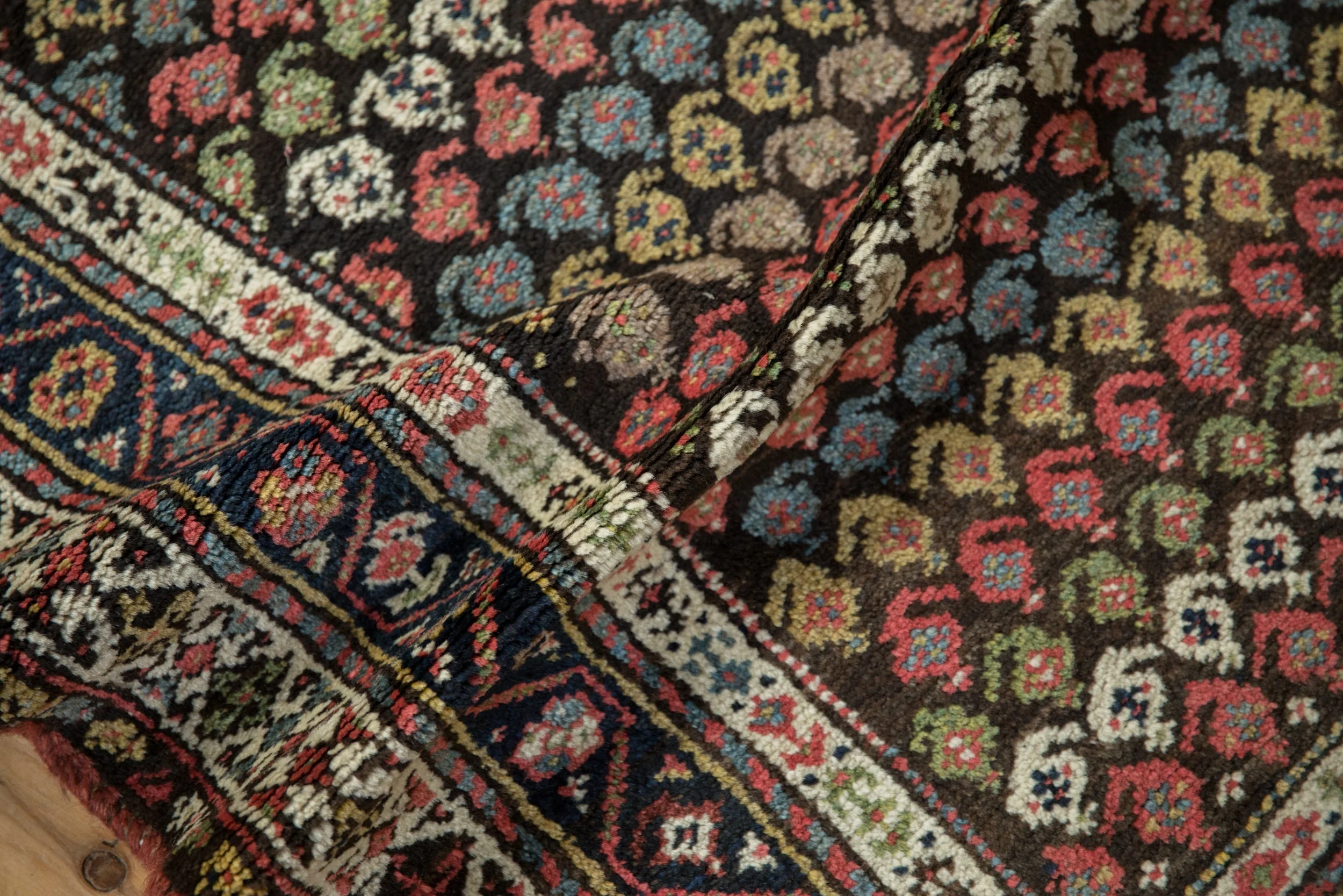3.5x8.5 Vintage Kurdish Hamadan Rug Runner - Image 7