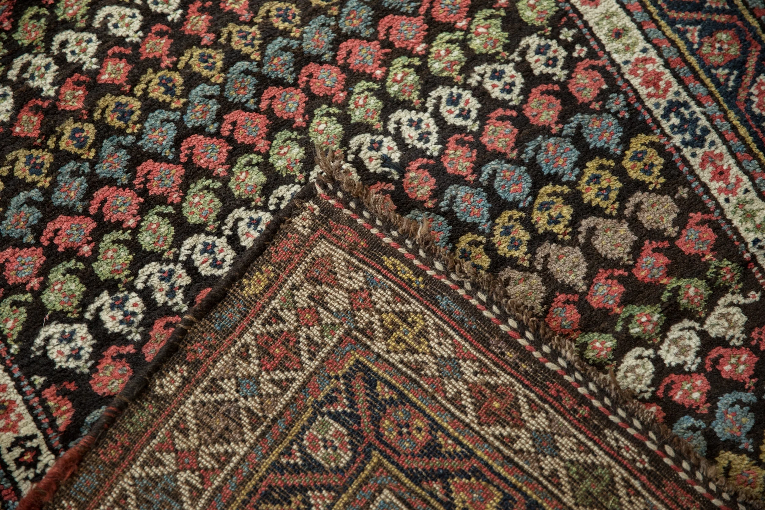 3.5x8.5 Vintage Kurdish Hamadan Rug Runner - Image 8