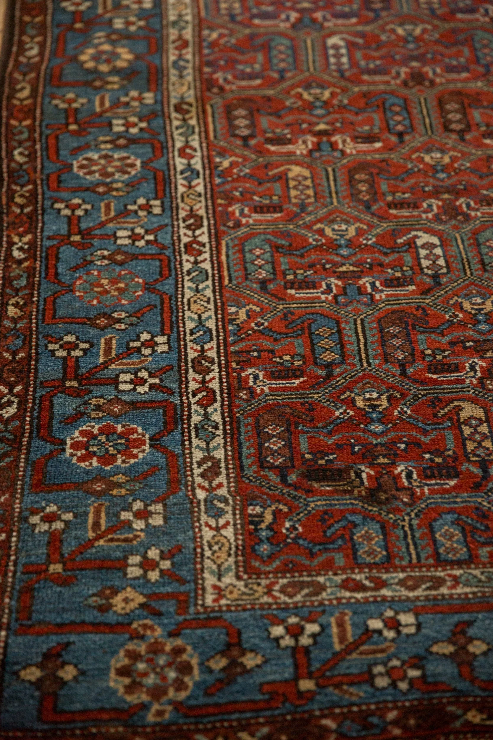 3.5x9.5 Antique Fine Kurdish Hamadan Rug Runner - Image 8