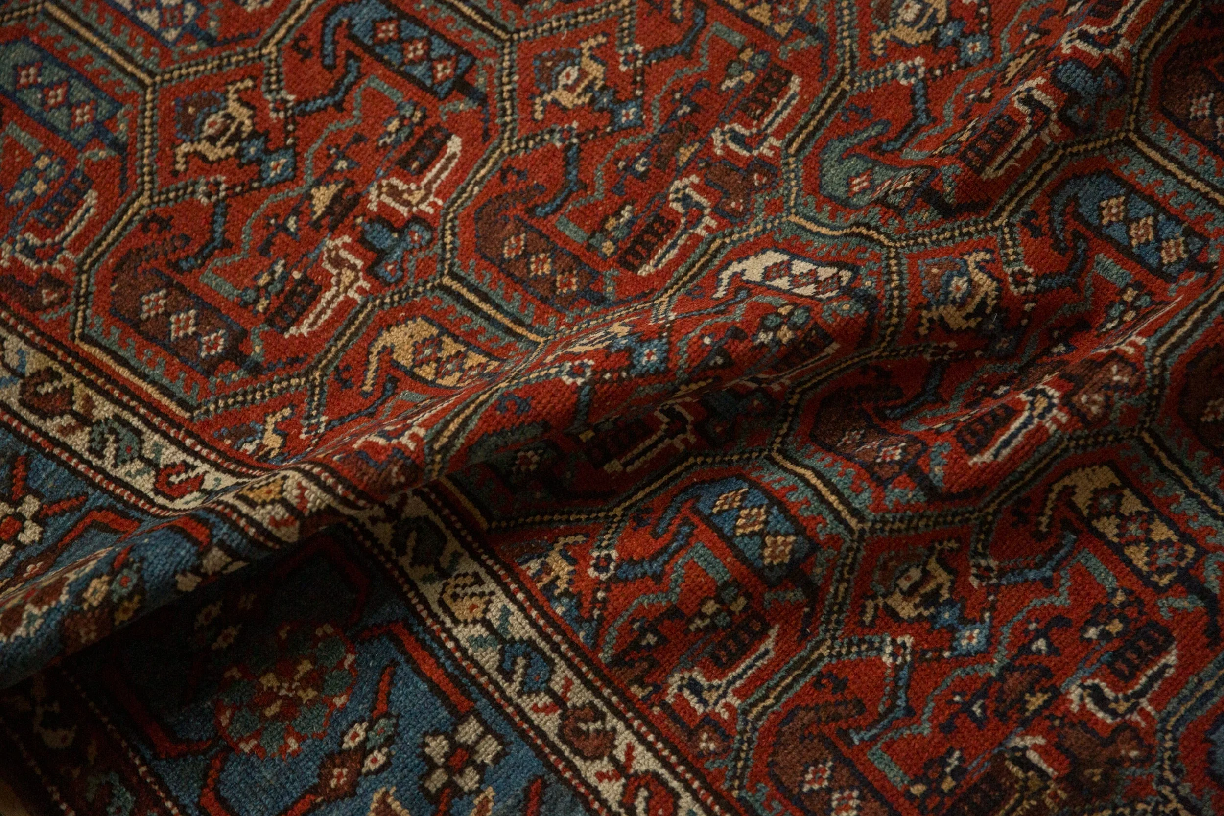 3.5x9.5 Antique Fine Kurdish Hamadan Rug Runner - Image 9