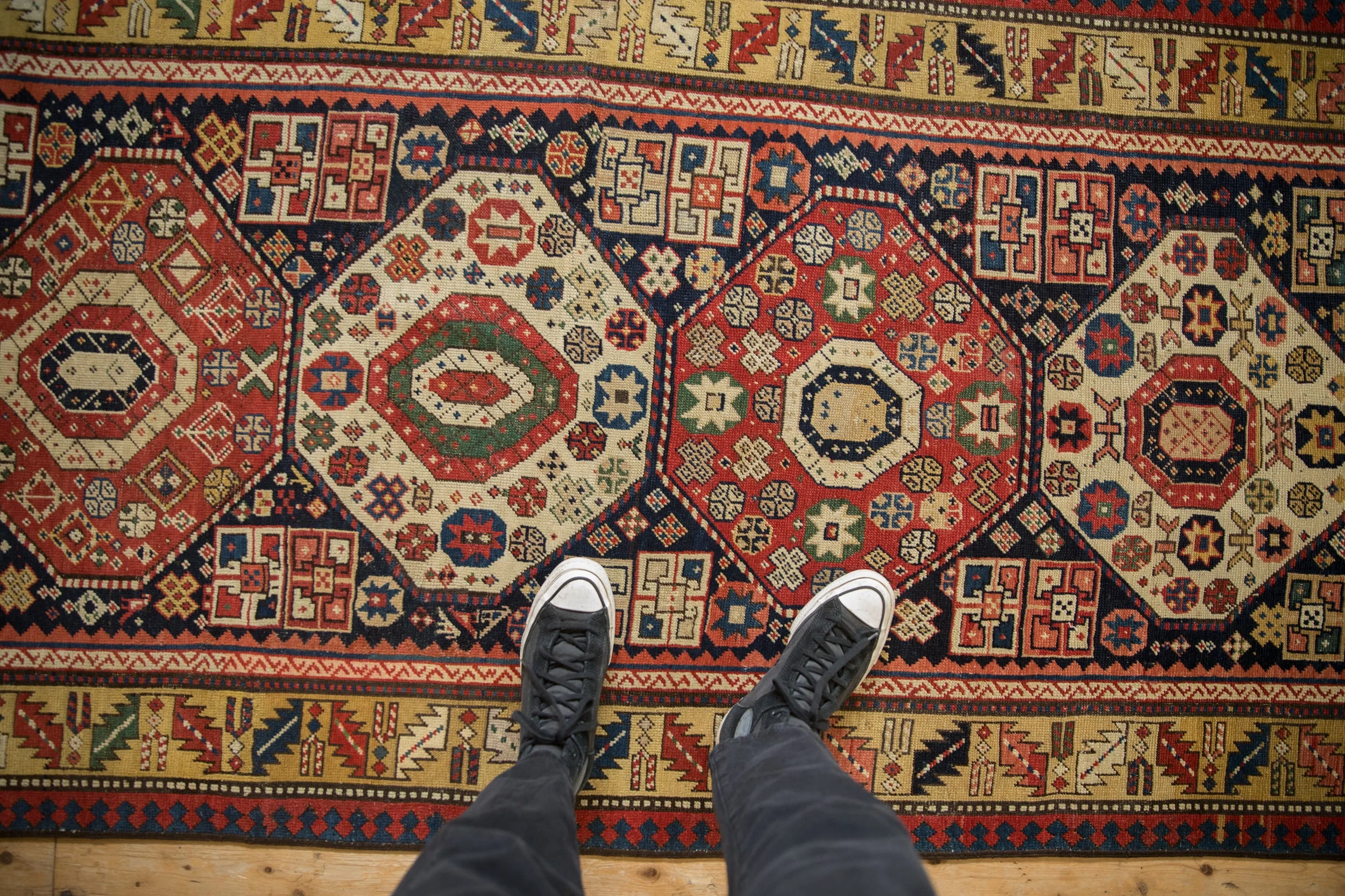 3.5x9.5 Antique Kazak Rug Runner - Image 2