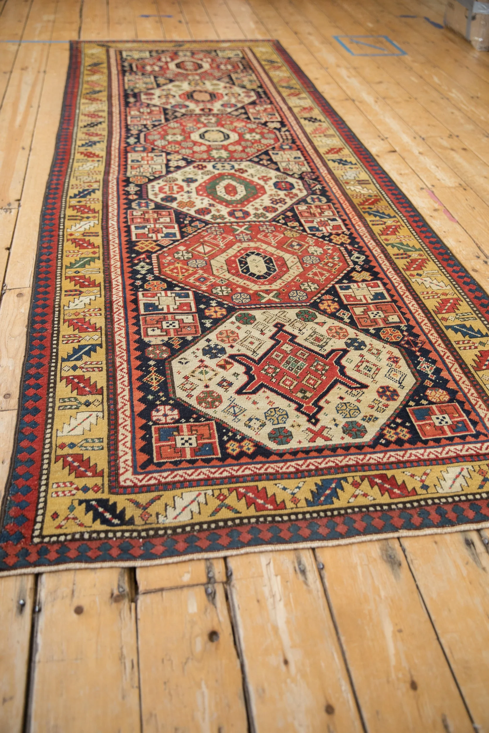 3.5x9.5 Antique Kazak Rug Runner - Image 8