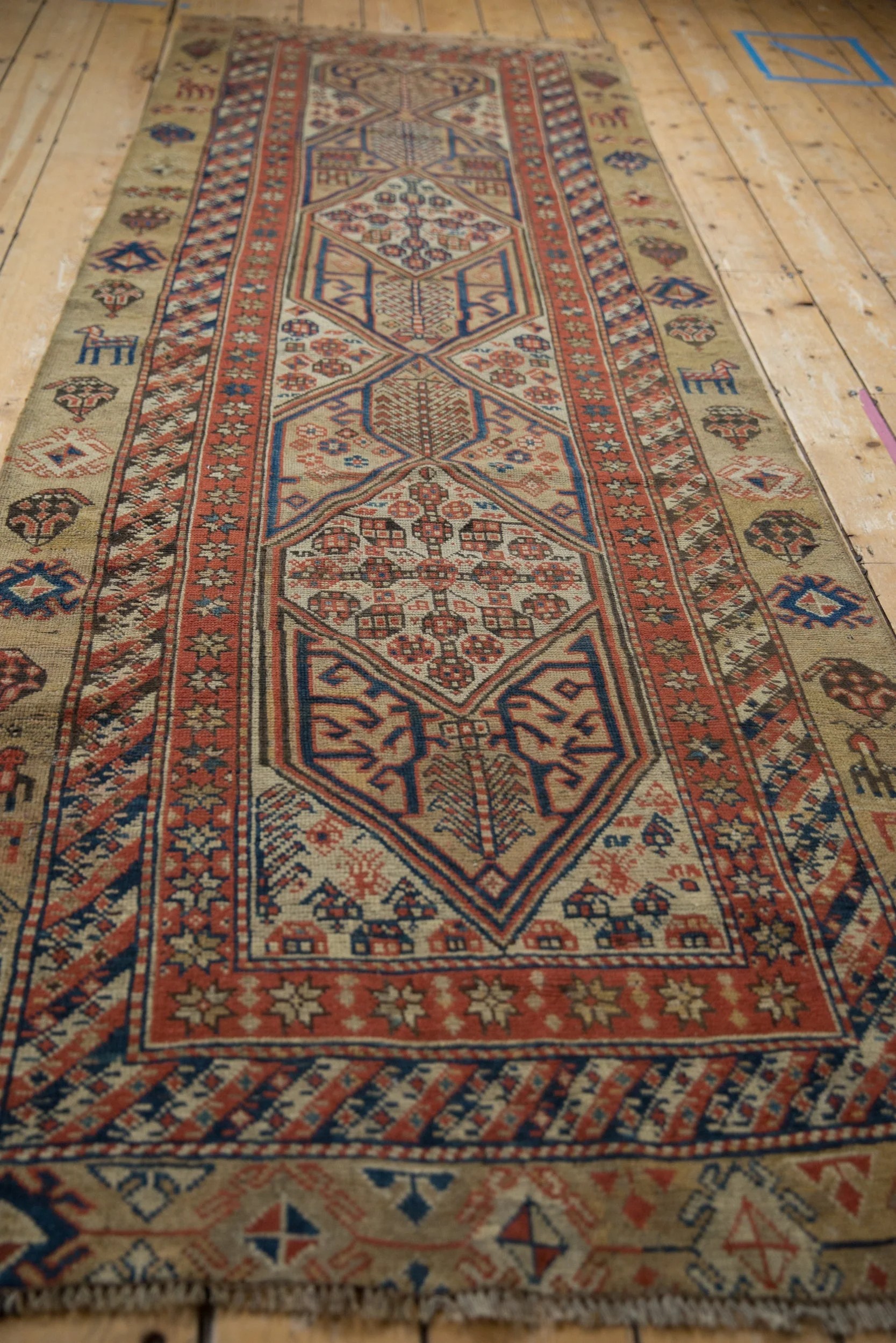 3.5x9.5 Antique Serab Rug Runner - Image 5