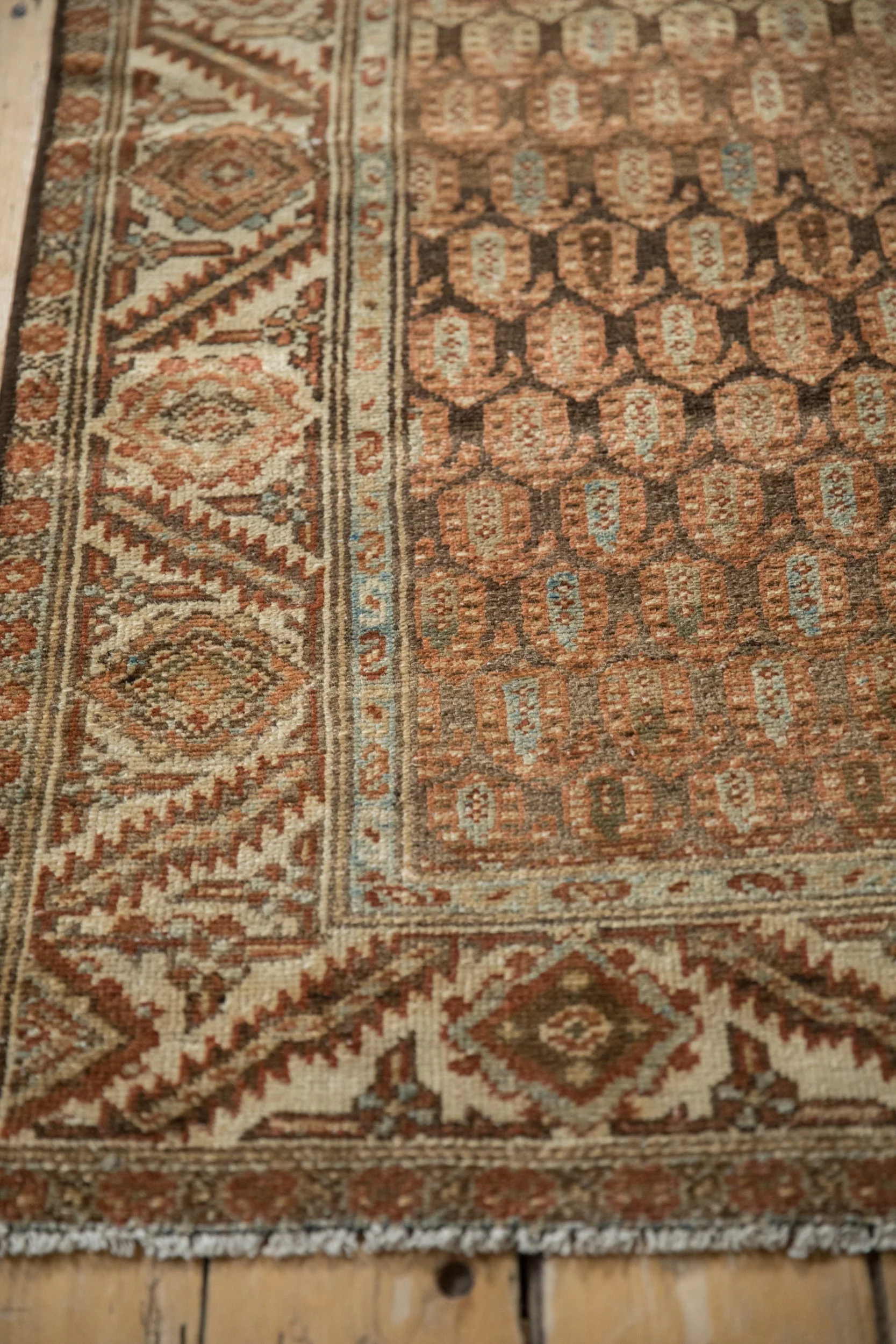 3.5x9.5 Vintage Distressed Hamadan Rug Runner - Image 10