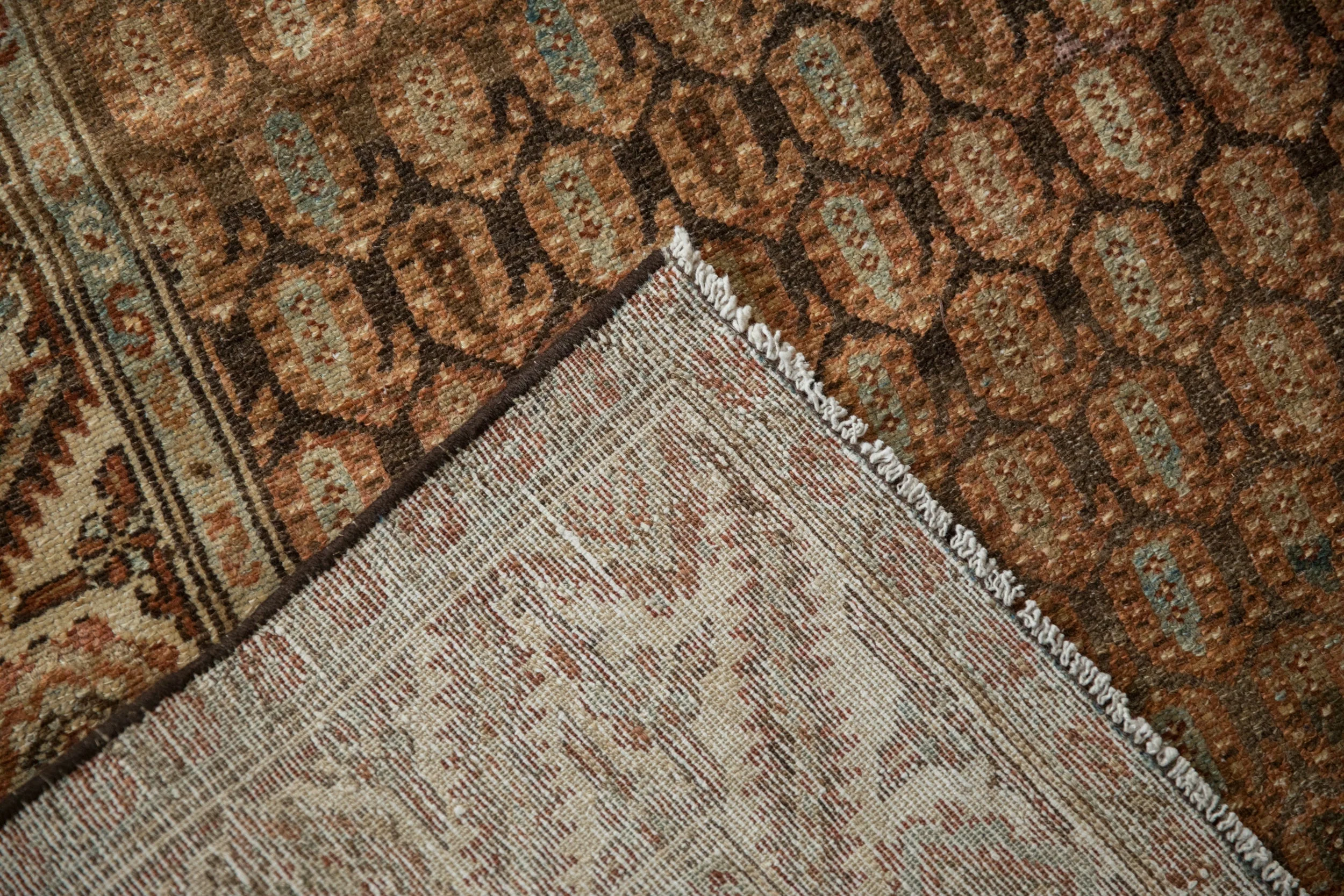 3.5x9.5 Vintage Distressed Hamadan Rug Runner - Image 12