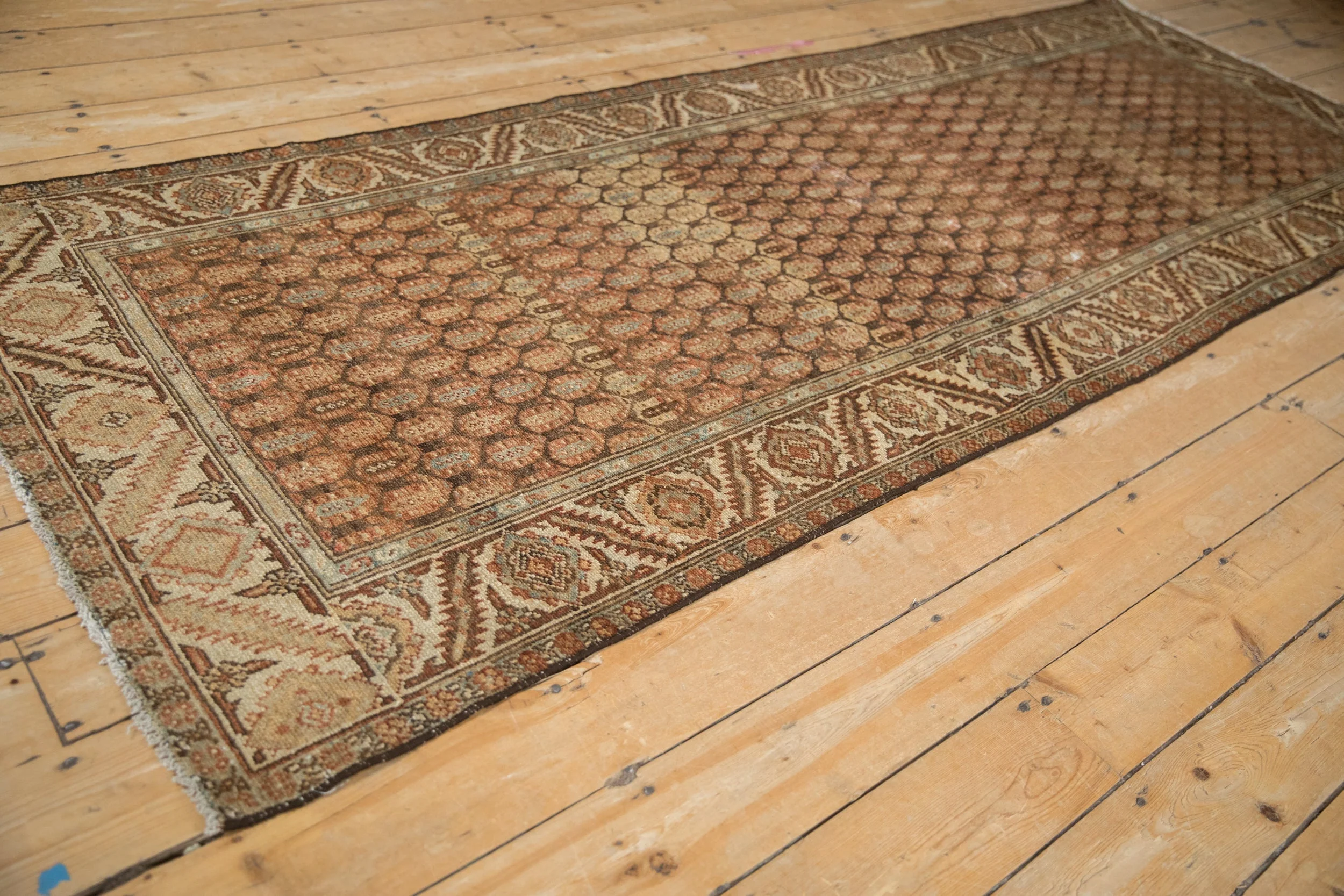 3.5x9.5 Vintage Distressed Hamadan Rug Runner - Image 6