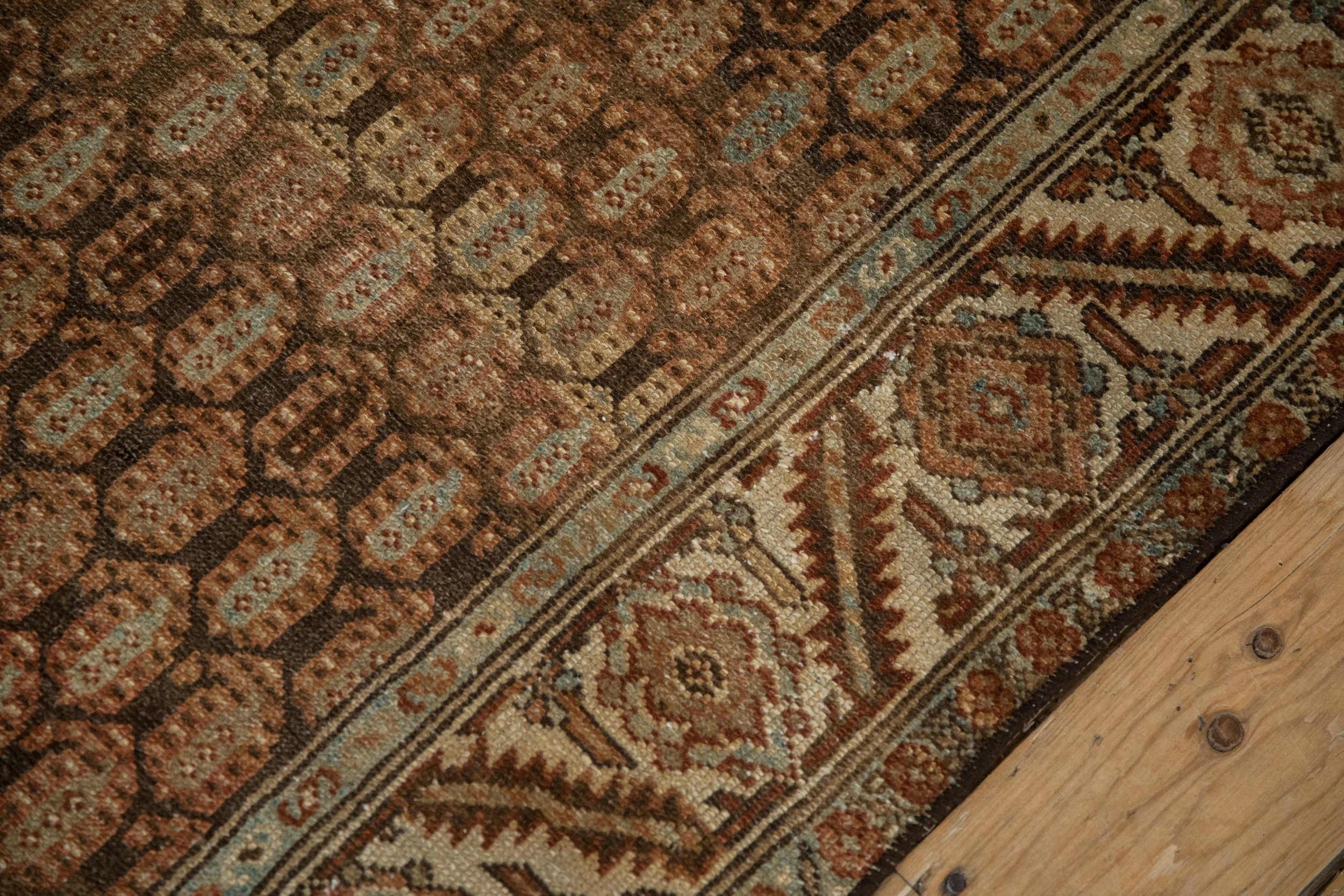 3.5x9.5 Vintage Distressed Hamadan Rug Runner - Image 8