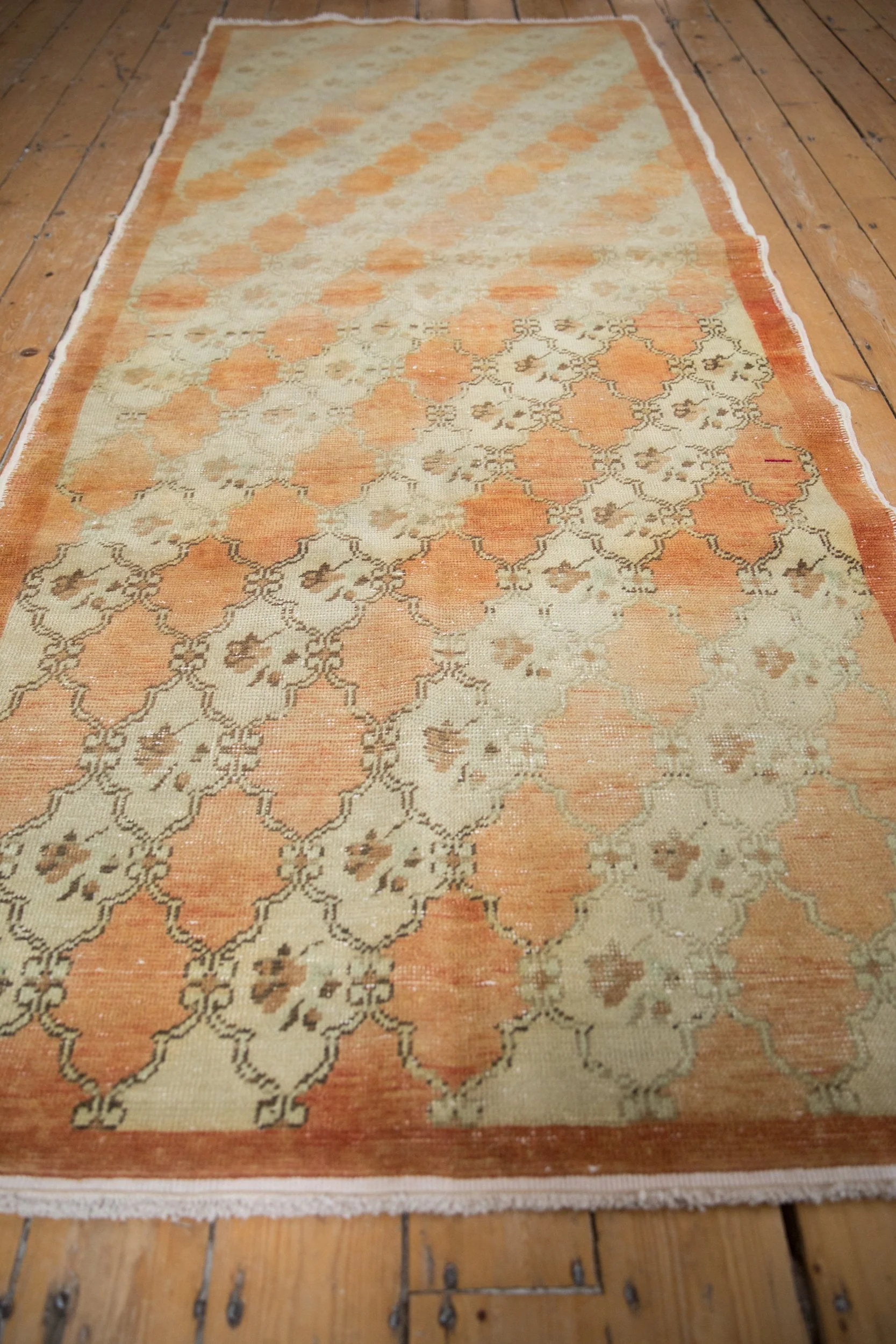 3.5x9.5 Vintage Distressed Oushak Rug Runner - Image 3