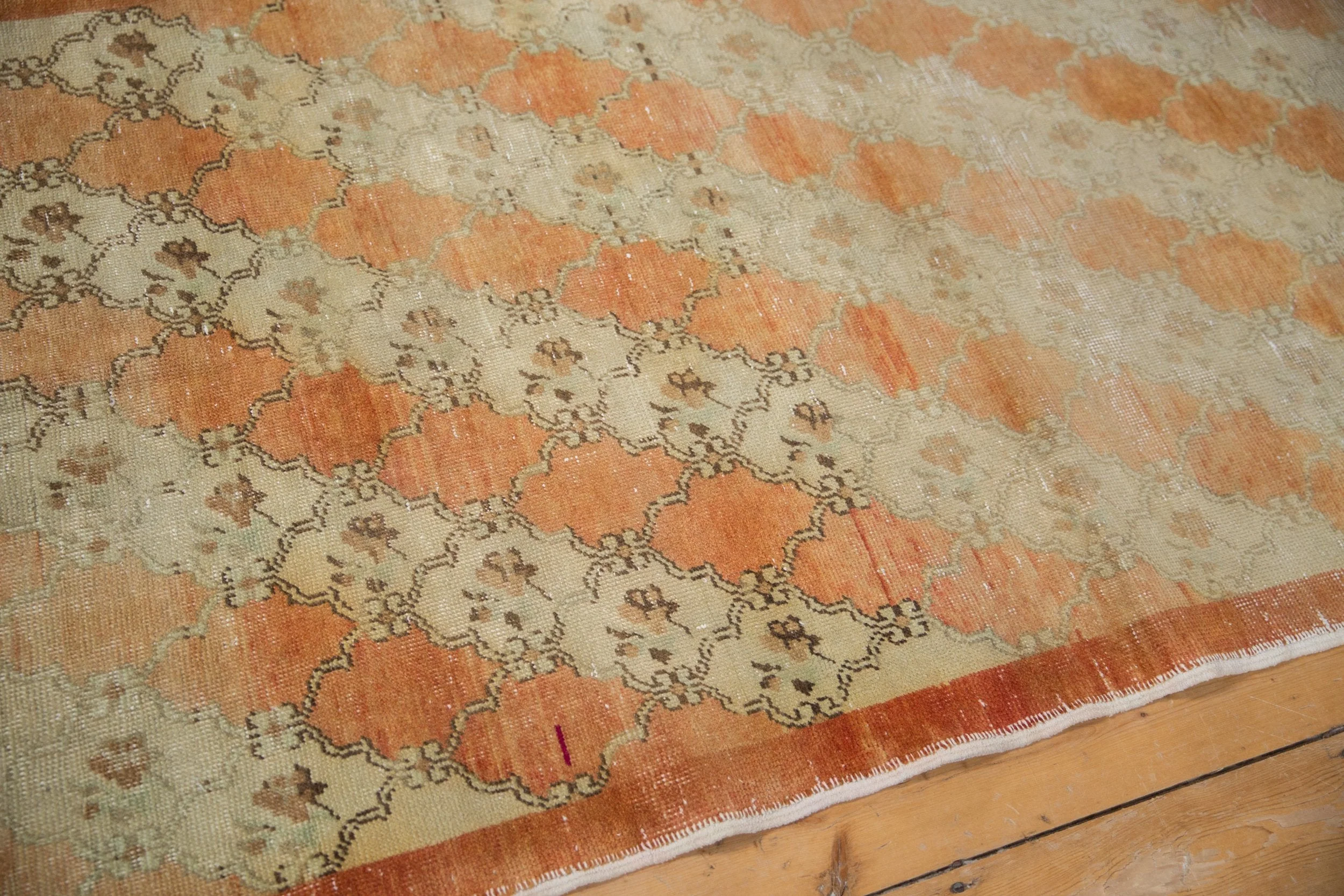 3.5x9.5 Vintage Distressed Oushak Rug Runner - Image 5