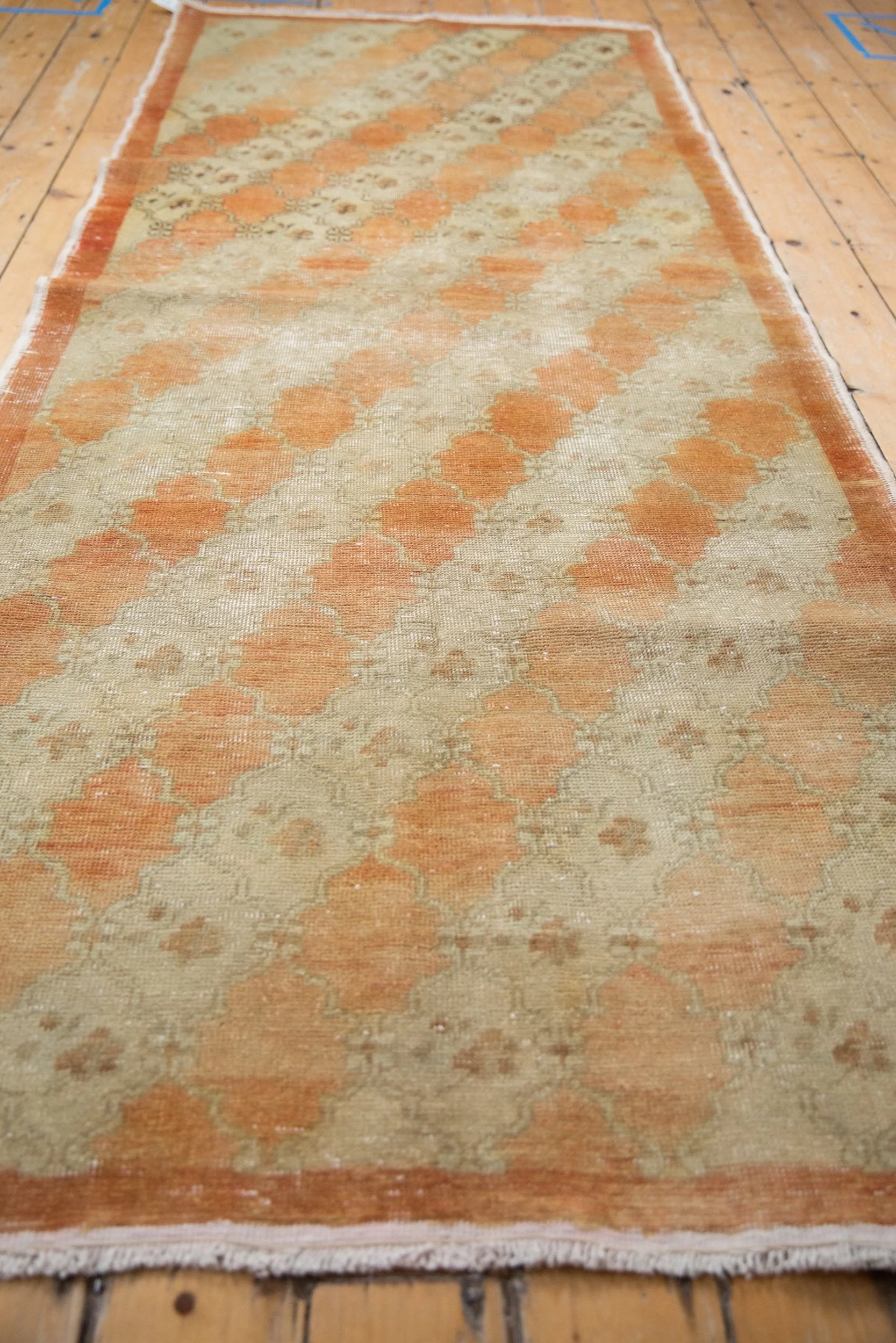 3.5x9.5 Vintage Distressed Oushak Rug Runner - Image 6