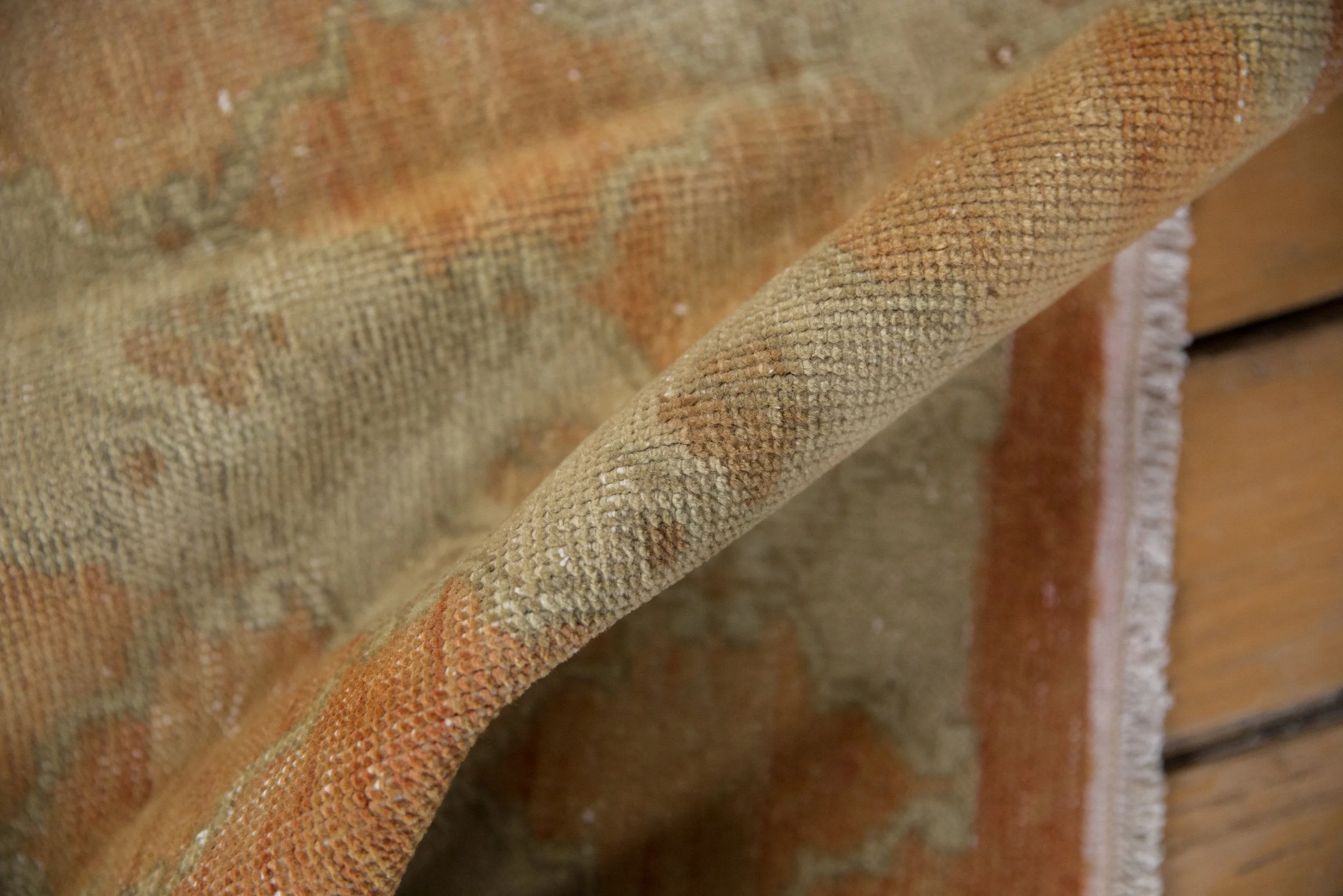 3.5x9.5 Vintage Distressed Oushak Rug Runner - Image 7