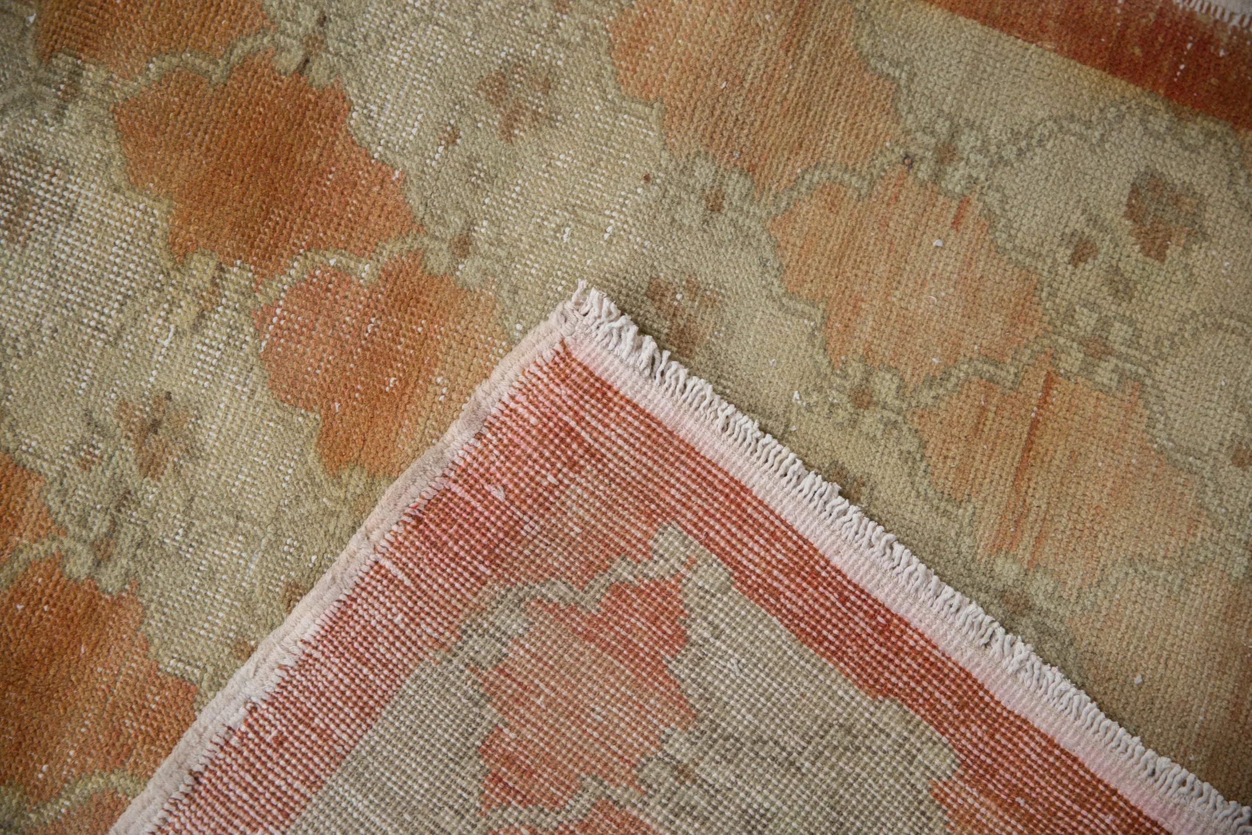 3.5x9.5 Vintage Distressed Oushak Rug Runner - Image 8