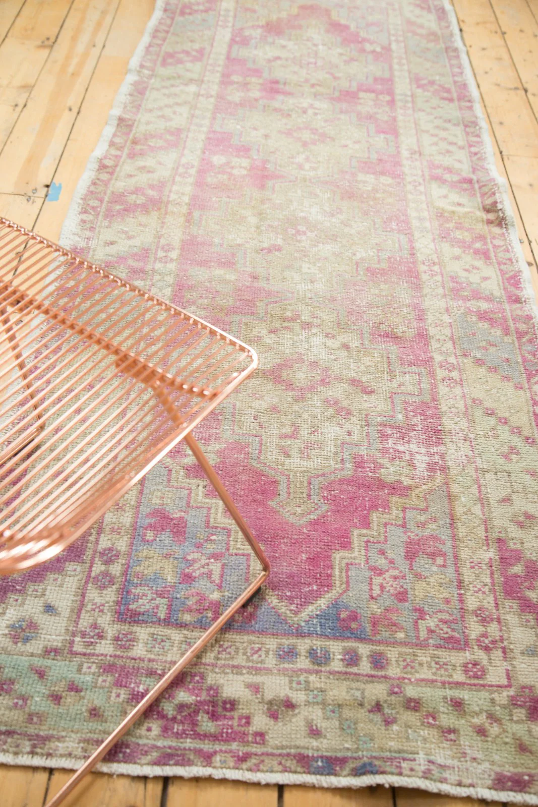 3.5x9.5 Vintage Distressed Oushak Rug Runner - Image 3