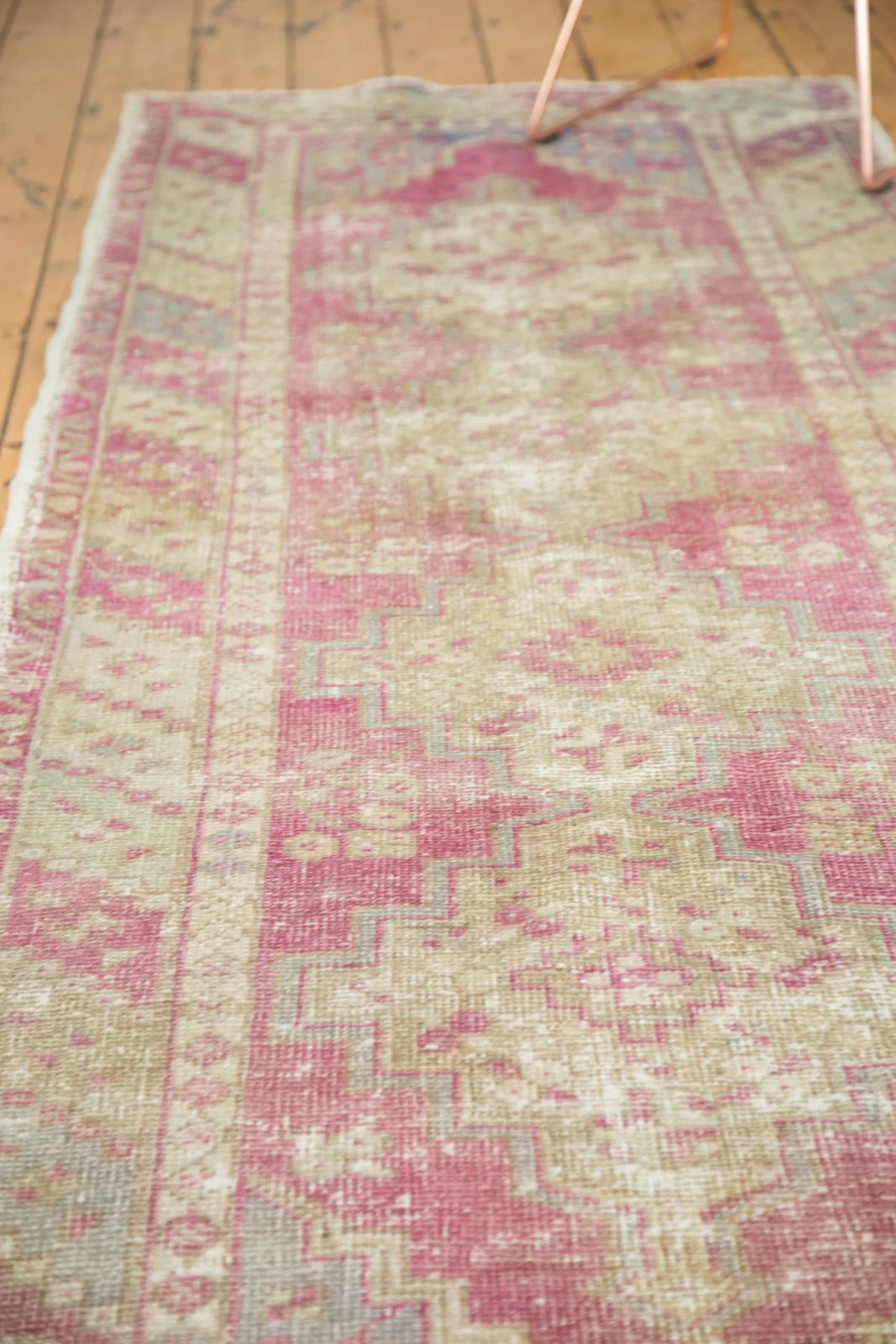 3.5x9.5 Vintage Distressed Oushak Rug Runner - Image 7