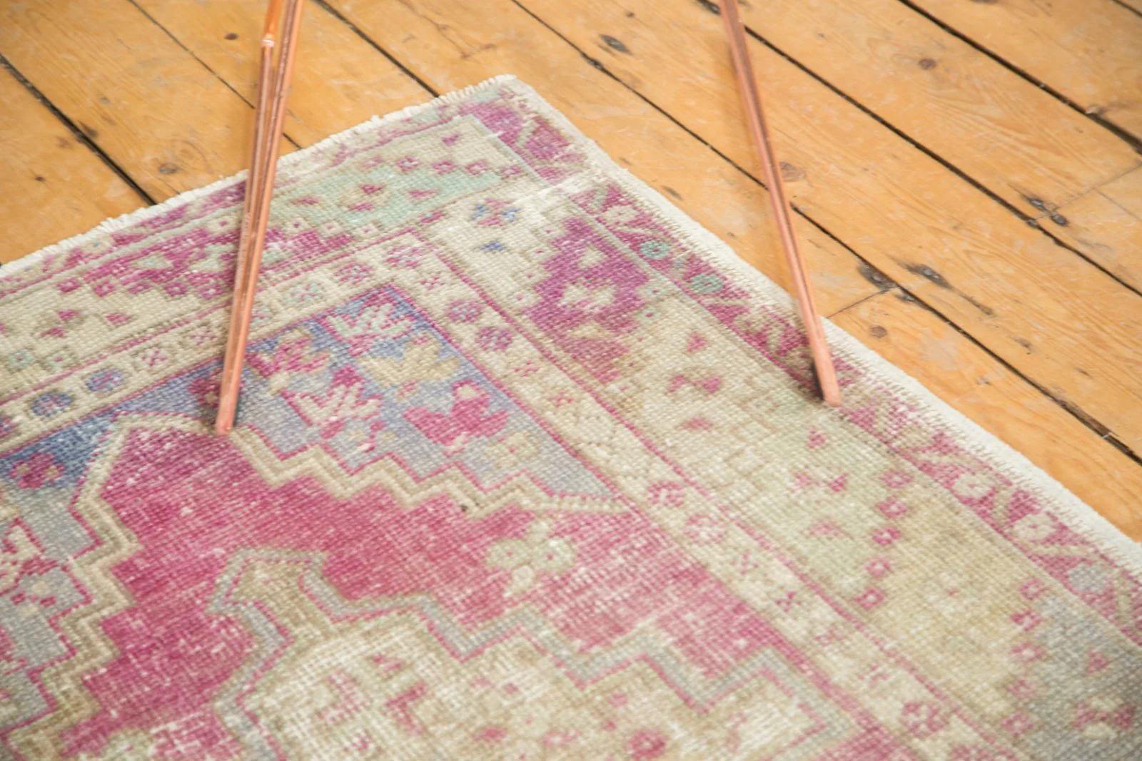 3.5x9.5 Vintage Distressed Oushak Rug Runner - Image 8
