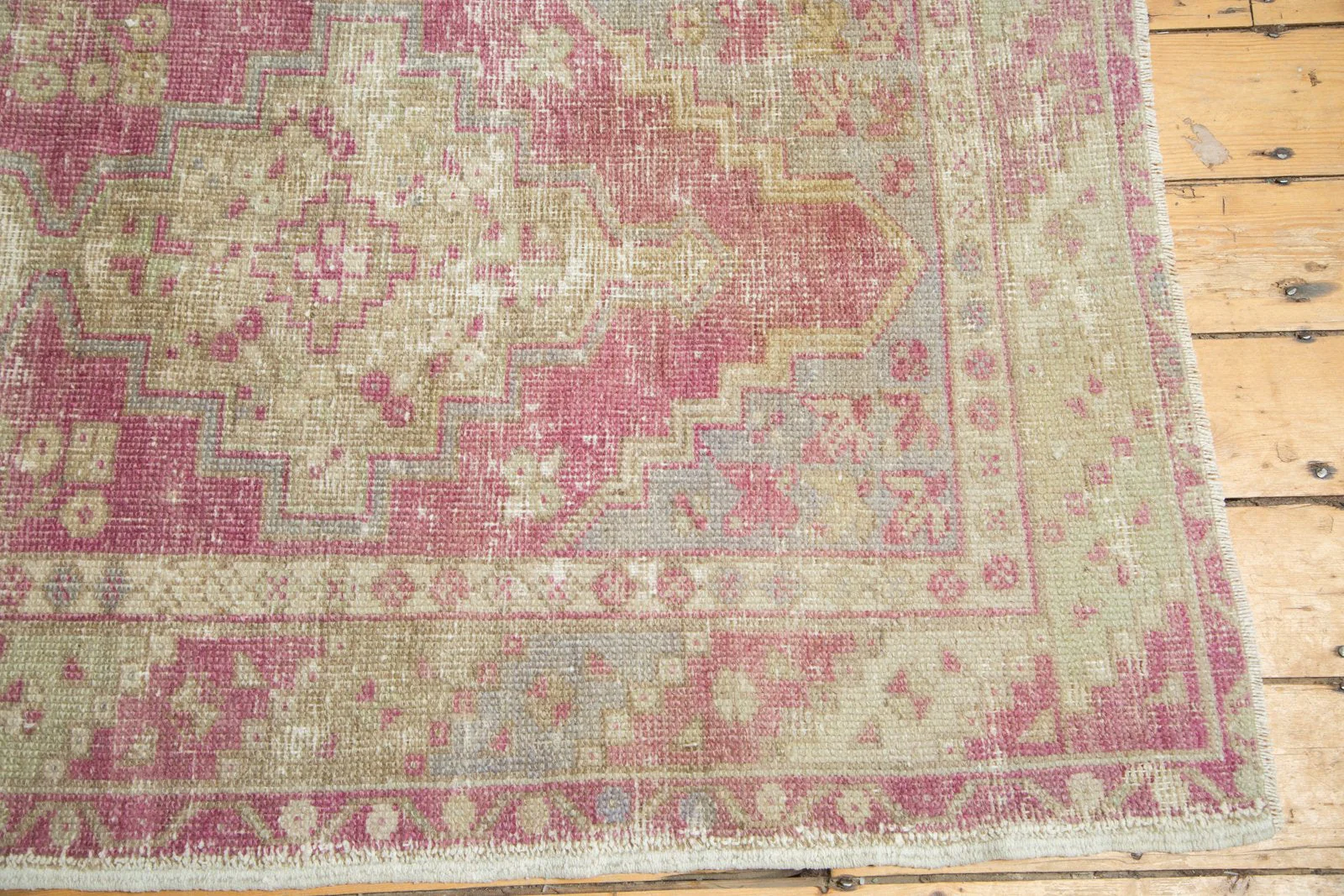 3.5x9.5 Vintage Distressed Oushak Rug Runner - Image 9