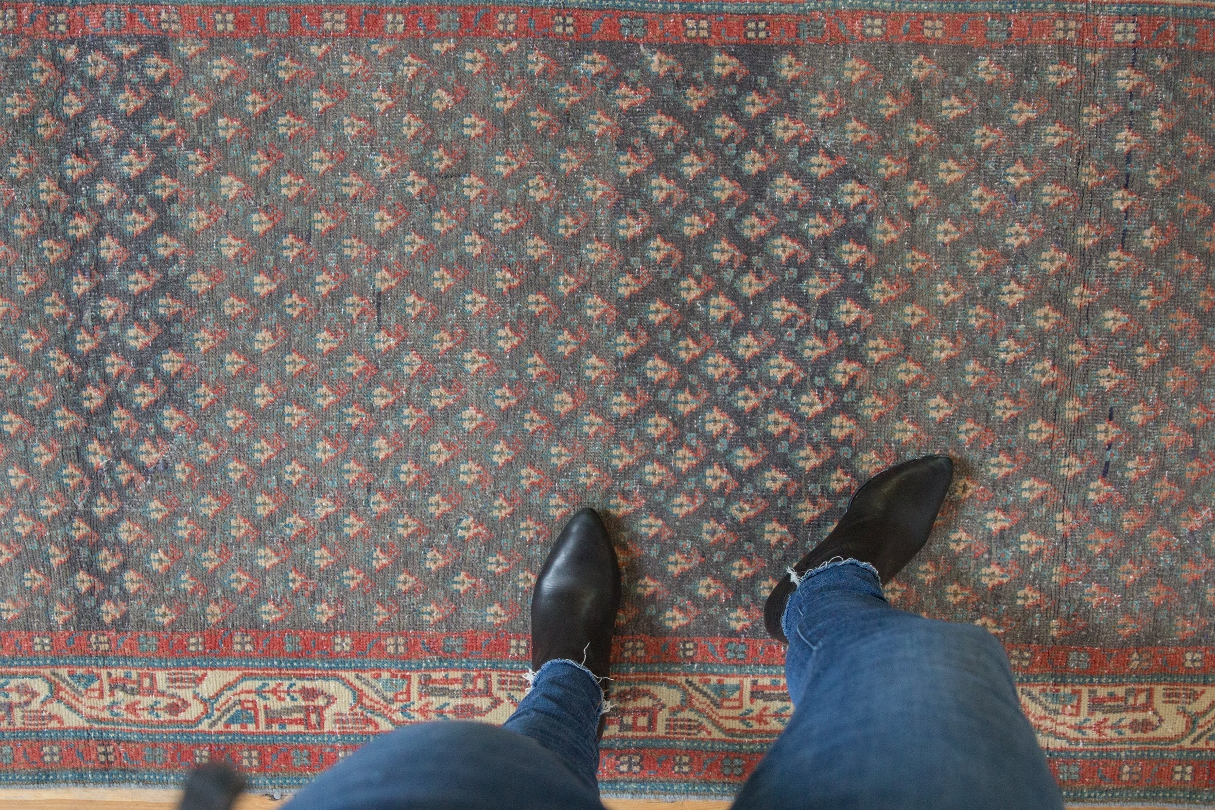 3.5x9.5 Vintage Distressed Serbend Rug Runner - Image 2