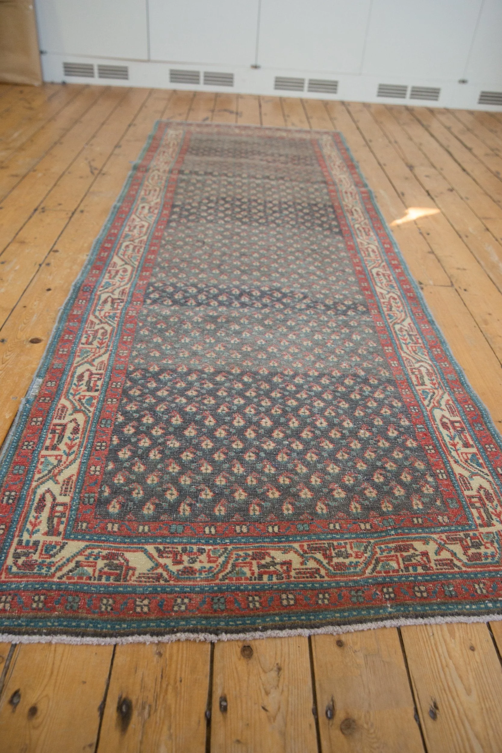 3.5x9.5 Vintage Distressed Serbend Rug Runner - Image 6