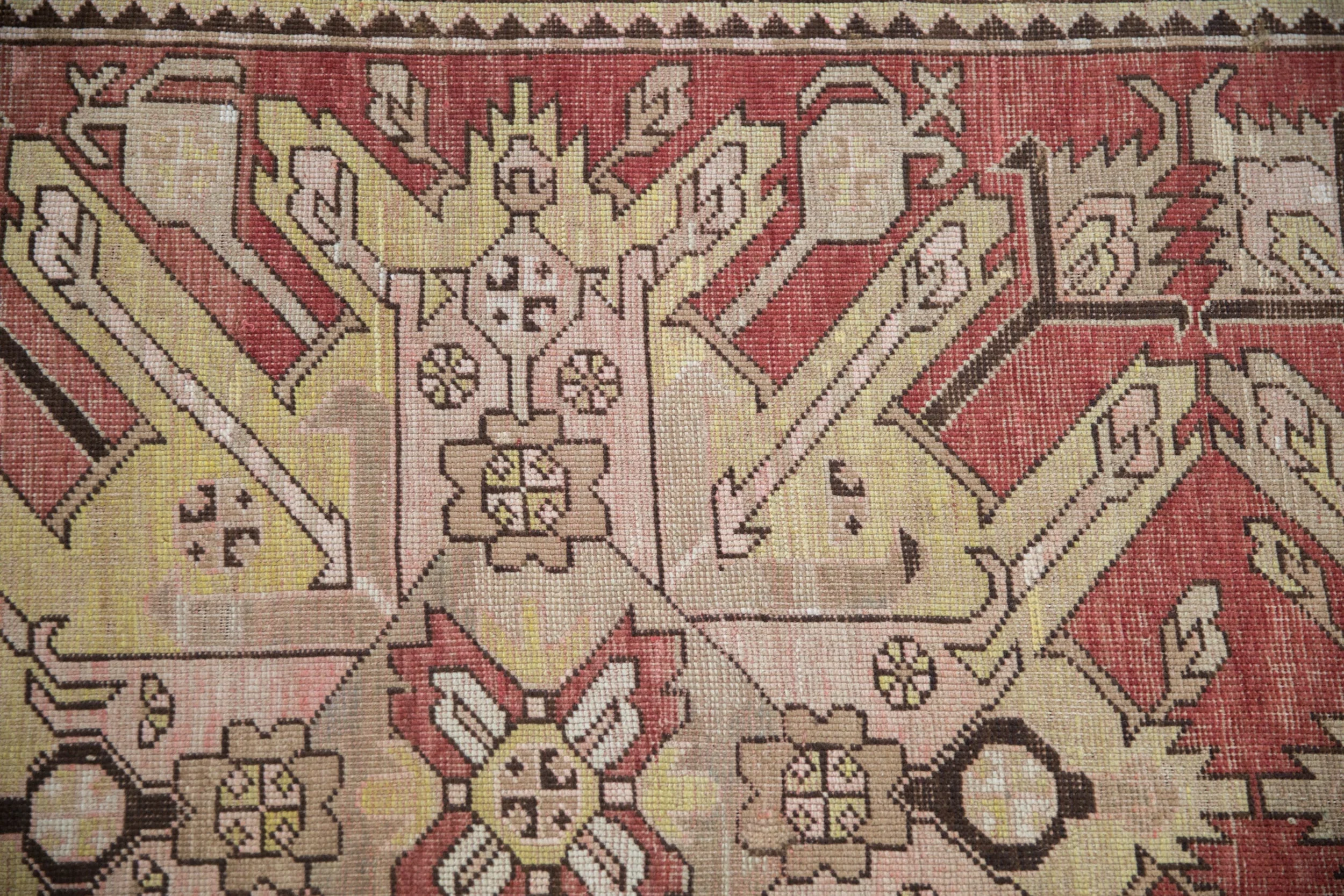 3.5x9 Antique Distressed Kazak Rug Runner - Image 3