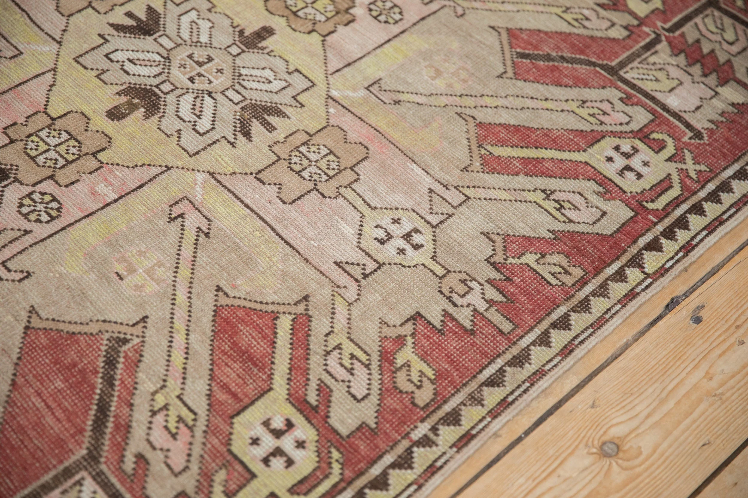 3.5x9 Antique Distressed Kazak Rug Runner - Image 7