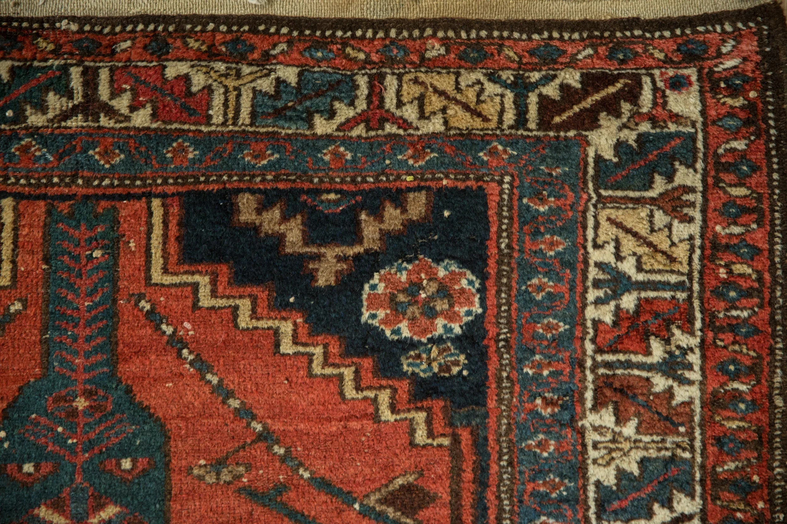 3.5x9 Vintage Kurdish Hamadan Rug Runner - Image 4