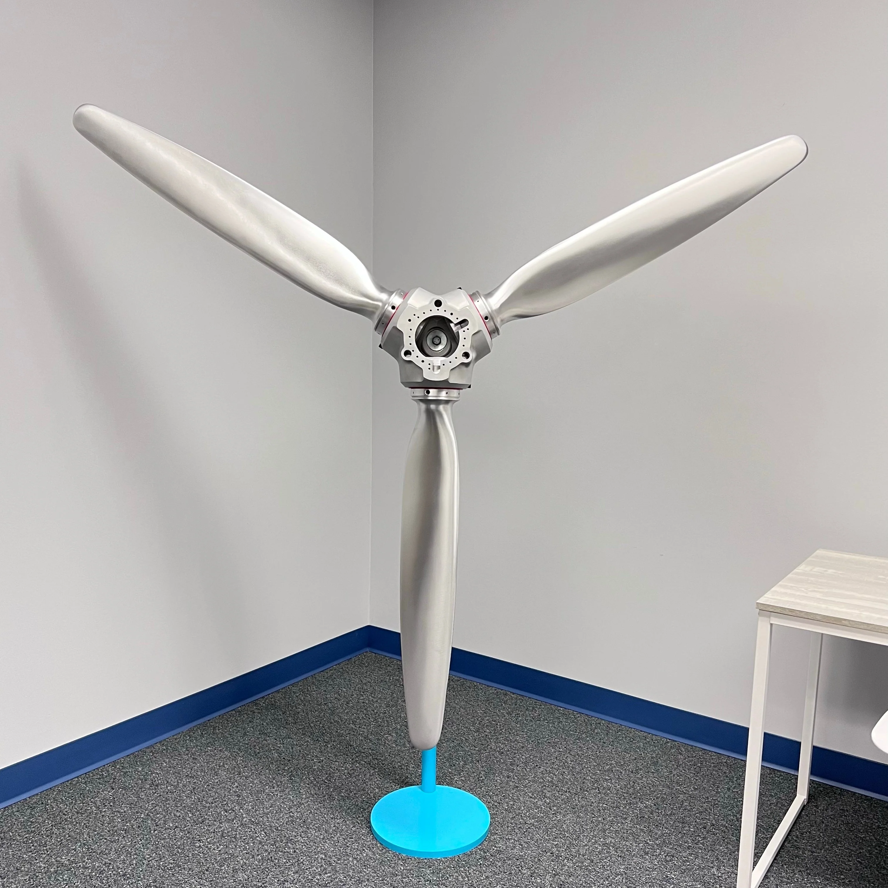 3-Bladed McCauley Cessna 76" Brushed Aluminum Airplane Propeller Wall Display - Image 12