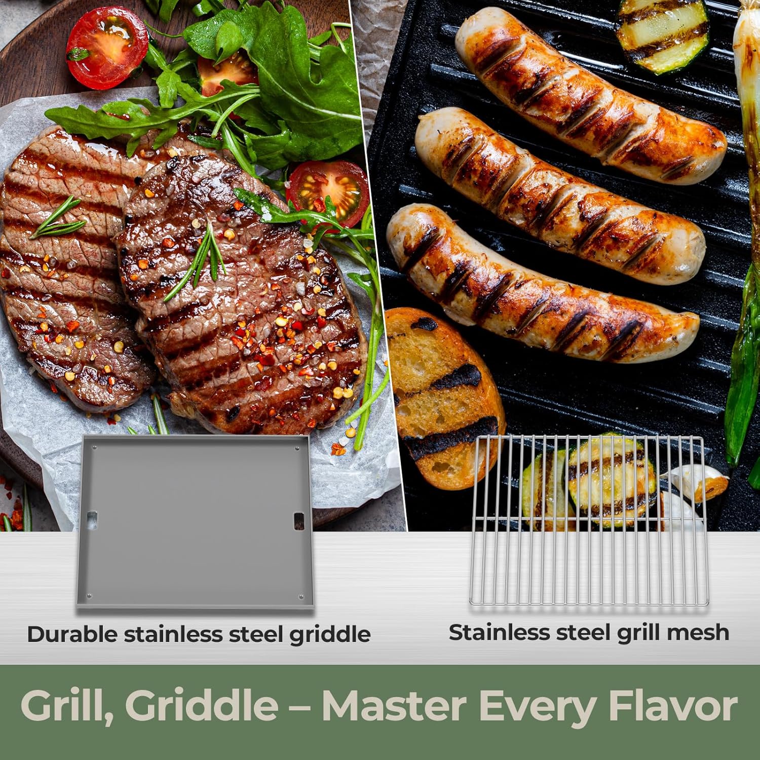 3-Burner Tabletop Portable Propane Gas Grill with Detachable Griddle,24,000 BTU Compact Outdoor BBQ TG0130K - Image 6