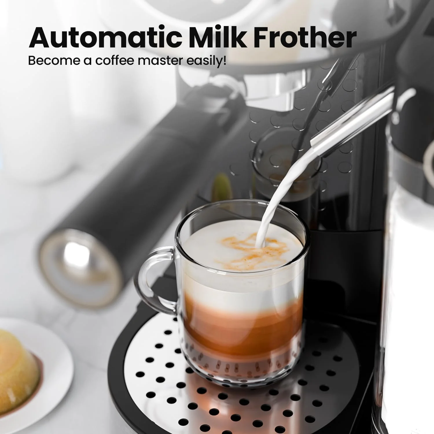 3 in 1 Professional Espresso Maker with Dual Heating System & Capsule Compatible CM8008 - Image 2