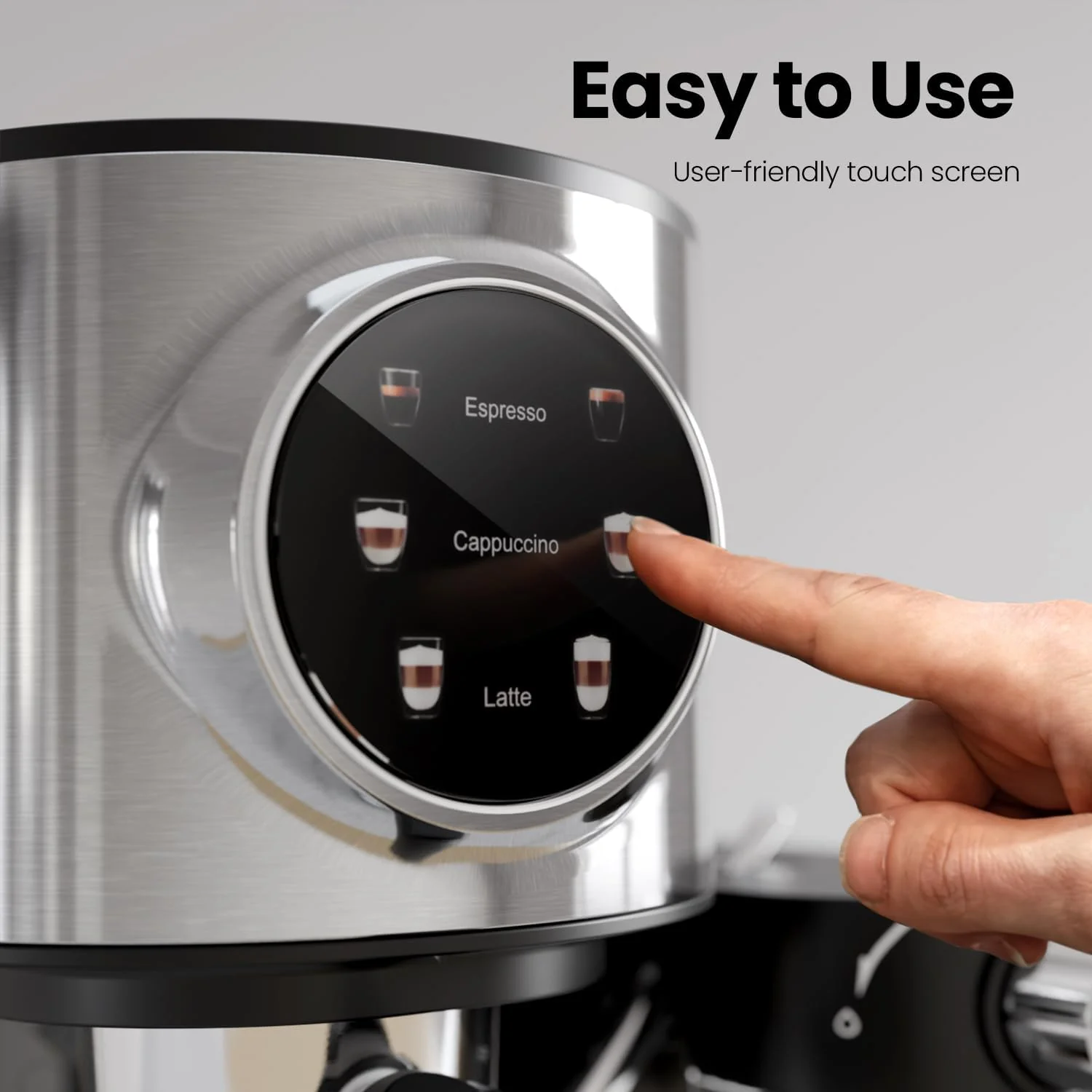 3 in 1 Professional Espresso Maker with Dual Heating System & Capsule Compatible CM8008 - Image 4