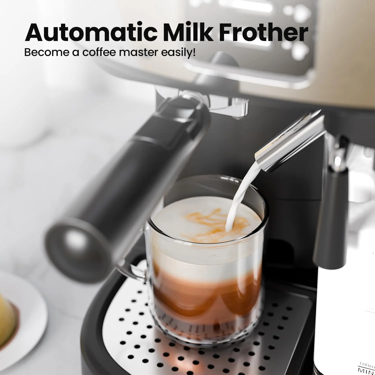 3 in 1 Professional Espresso Maker with Dual Heating System & Capsule Compatible CM8011 - Image 2