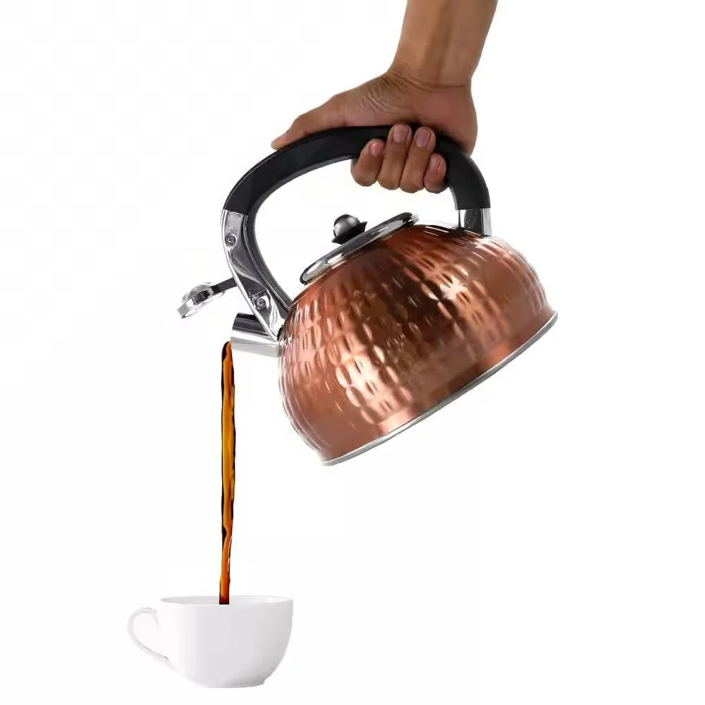 3-Liter Stainless Steel Whistling Teapot Kettle in Copper - Image 3