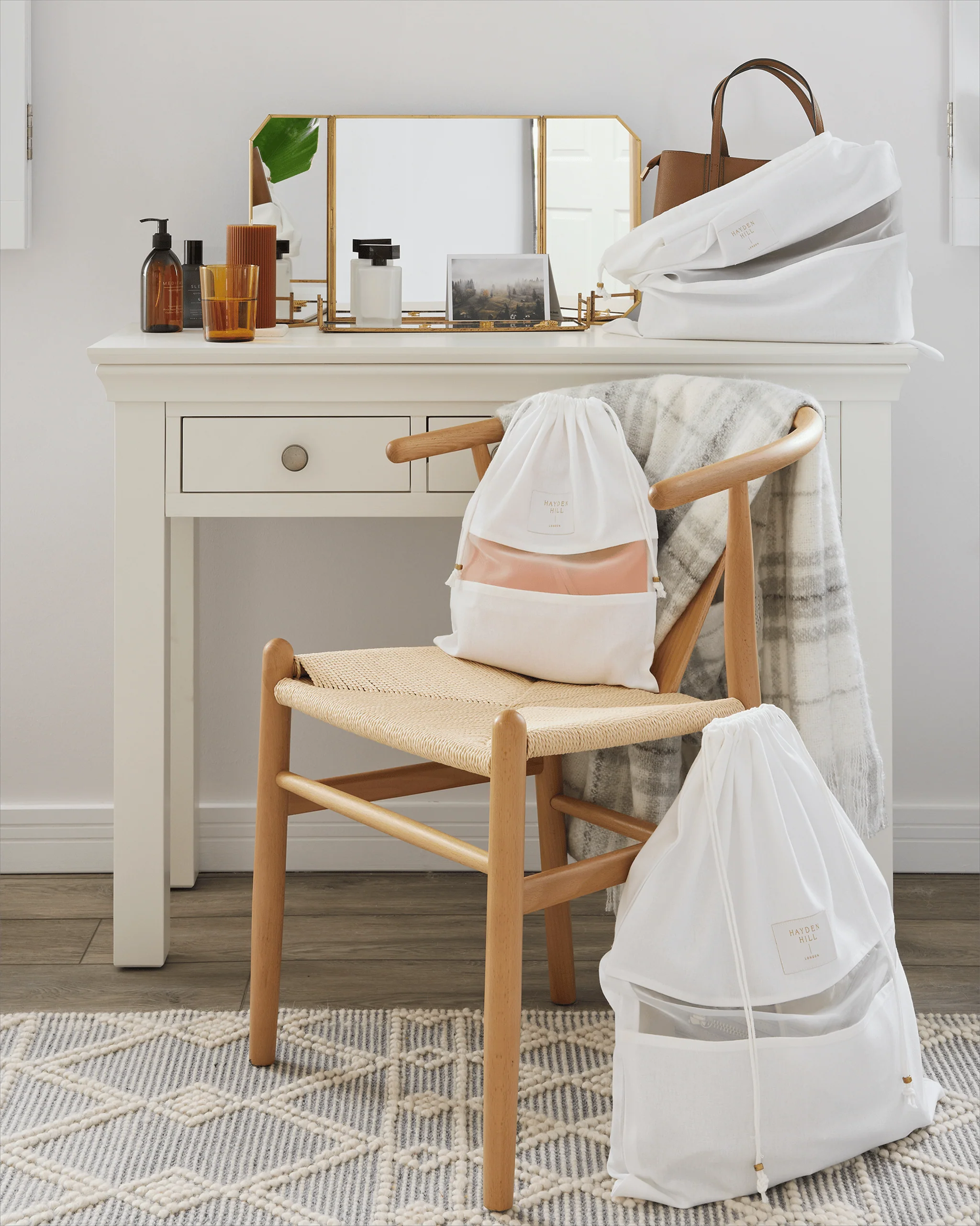 3 Medium Organic Cotton Dust Bags - Image 8