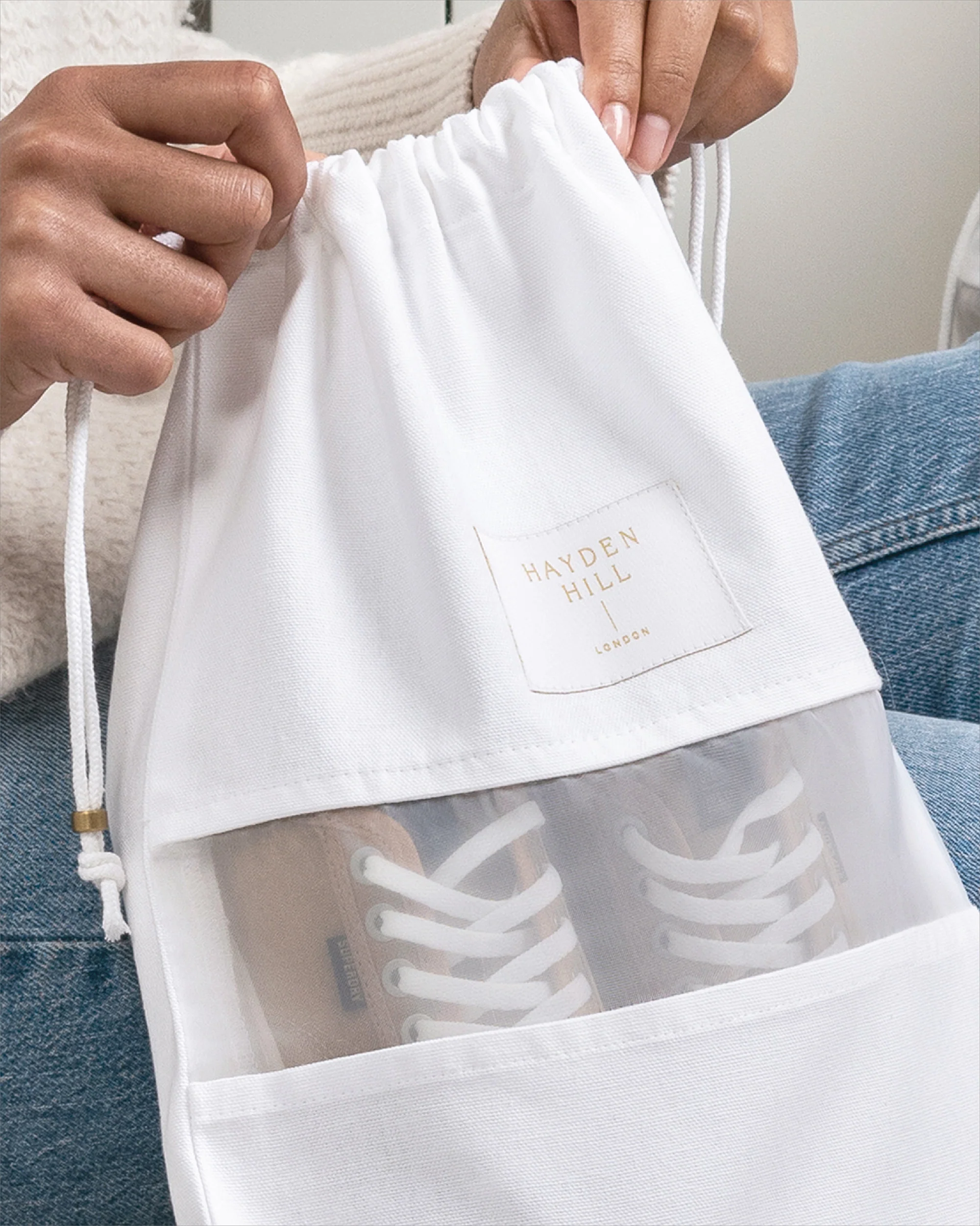 3 Mixed Organic Cotton Dust Bags (S, M, L) - Image 3