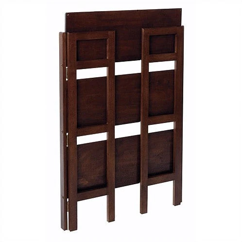 3-Shelf Stackable Folding Bookcase in Distressed Walnut Finish - Image 3