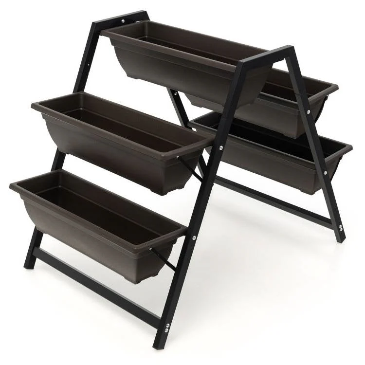 3 Tier Patio Raised Garden Bed Planter Boxes Herbs Flowers Vegetables - Image 2