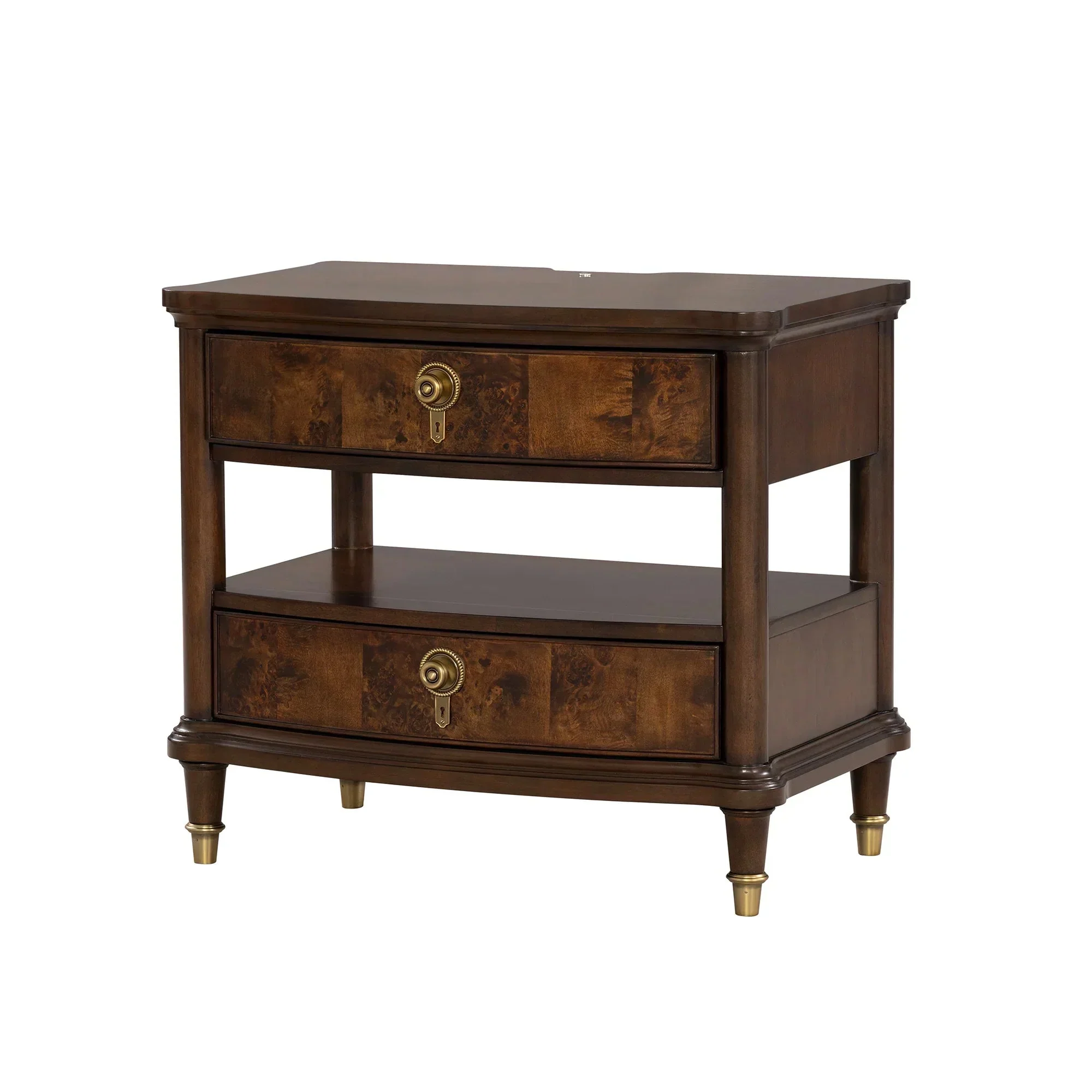 30.5" Westerham French Nightstand Power Outlet with LED Light, Dark Cherry - Image 2